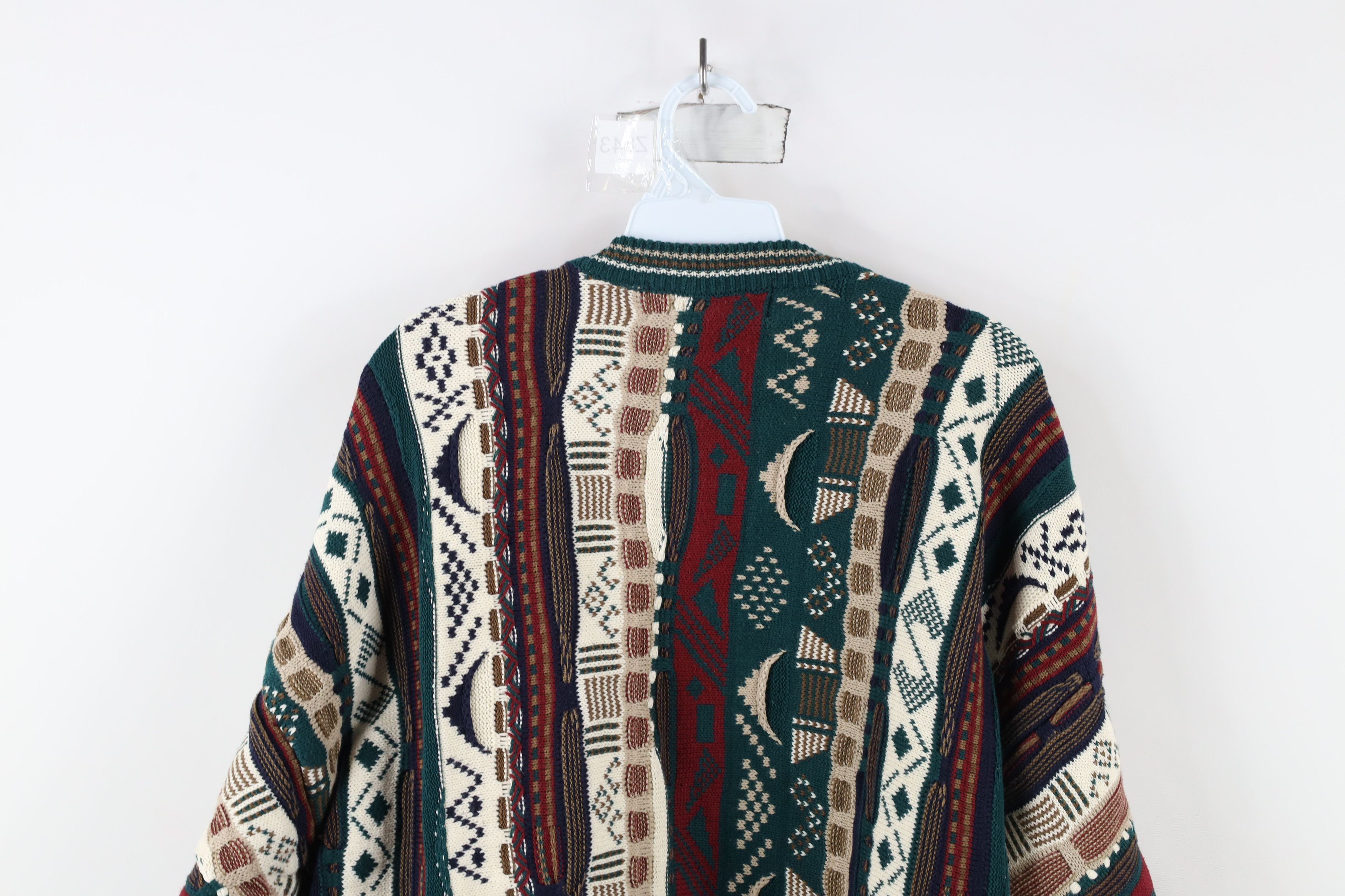 Vintage Vintage 90s Coogi Style Rainbow Striped Knit Sweater Size US L / EU 52-54 / 3 - 9 Thumbnail