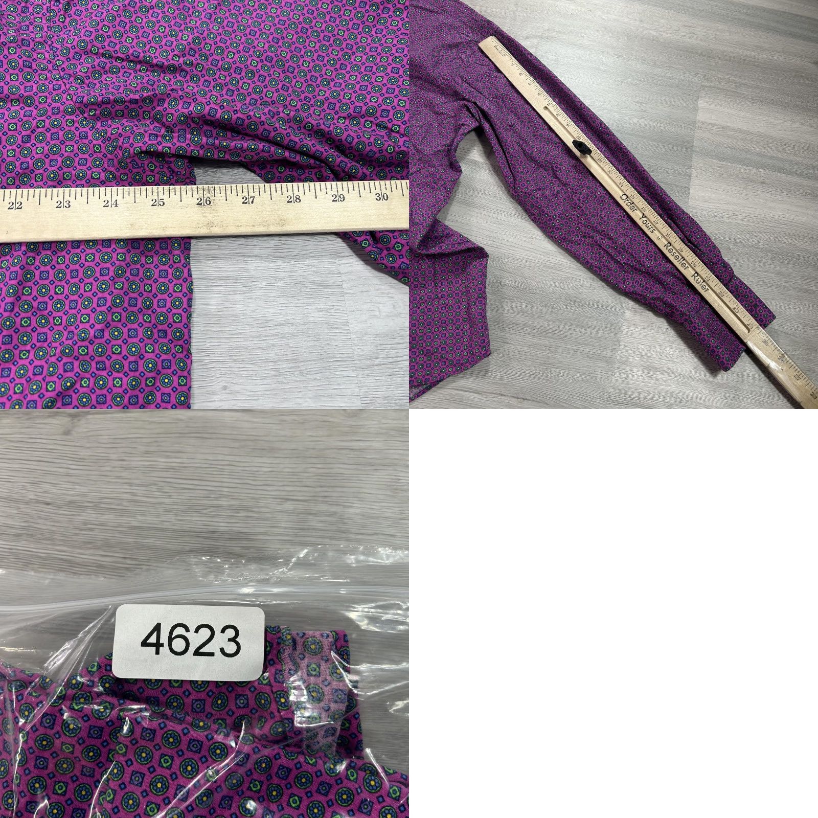 Pinko Alan Flusser Shirt Mens XL Pink Geometric 100% Cotton Button Up Long Sleeve Size US XL / EU 56 / 4 - 8 Thumbnail