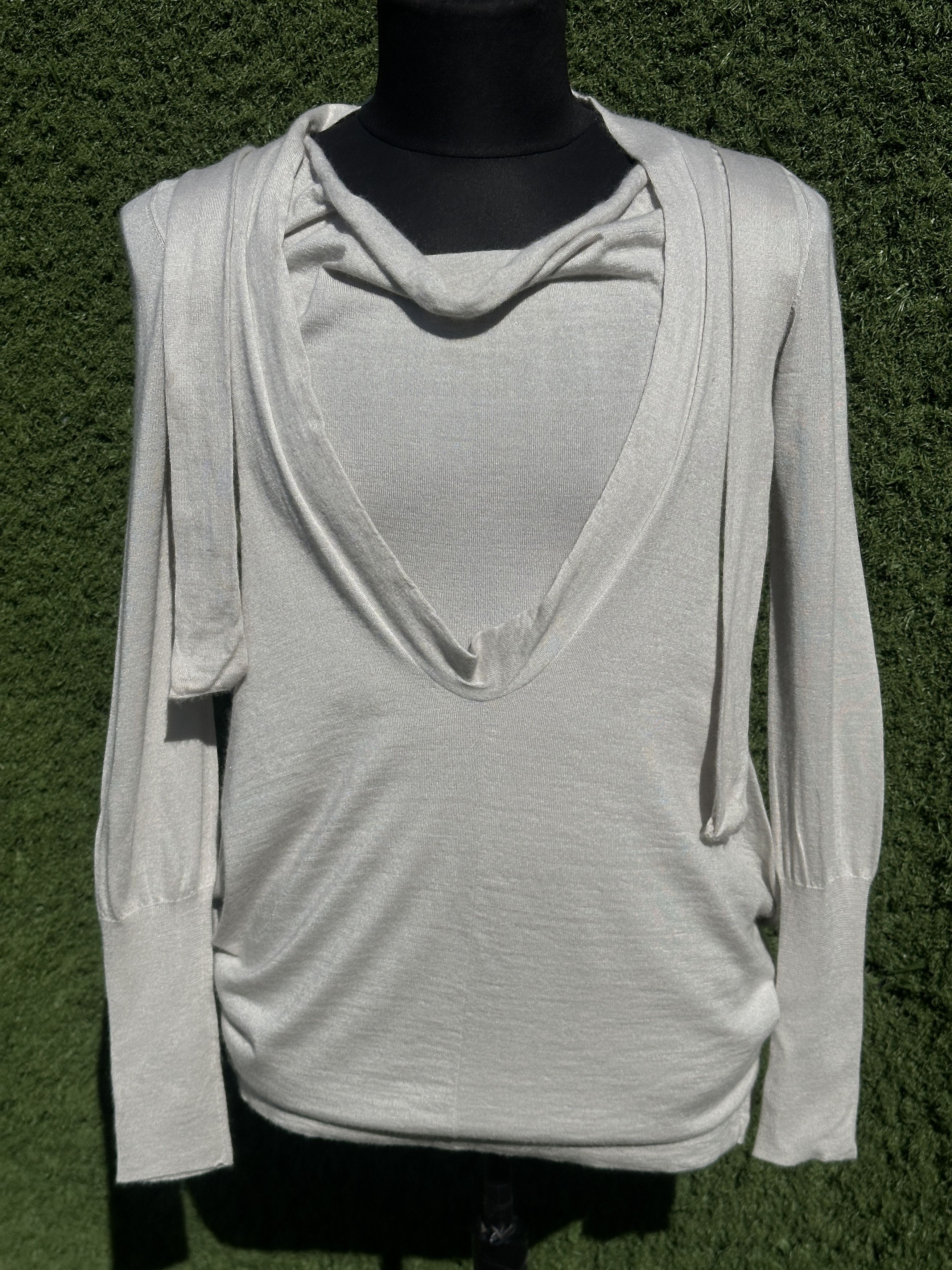 Brunello Cucinelli Brunello Cucinelli Cashmere Silk Layered Wrap Sweater S M Size M / US 6-8 / IT 42-44 - 2 Thumbnail
