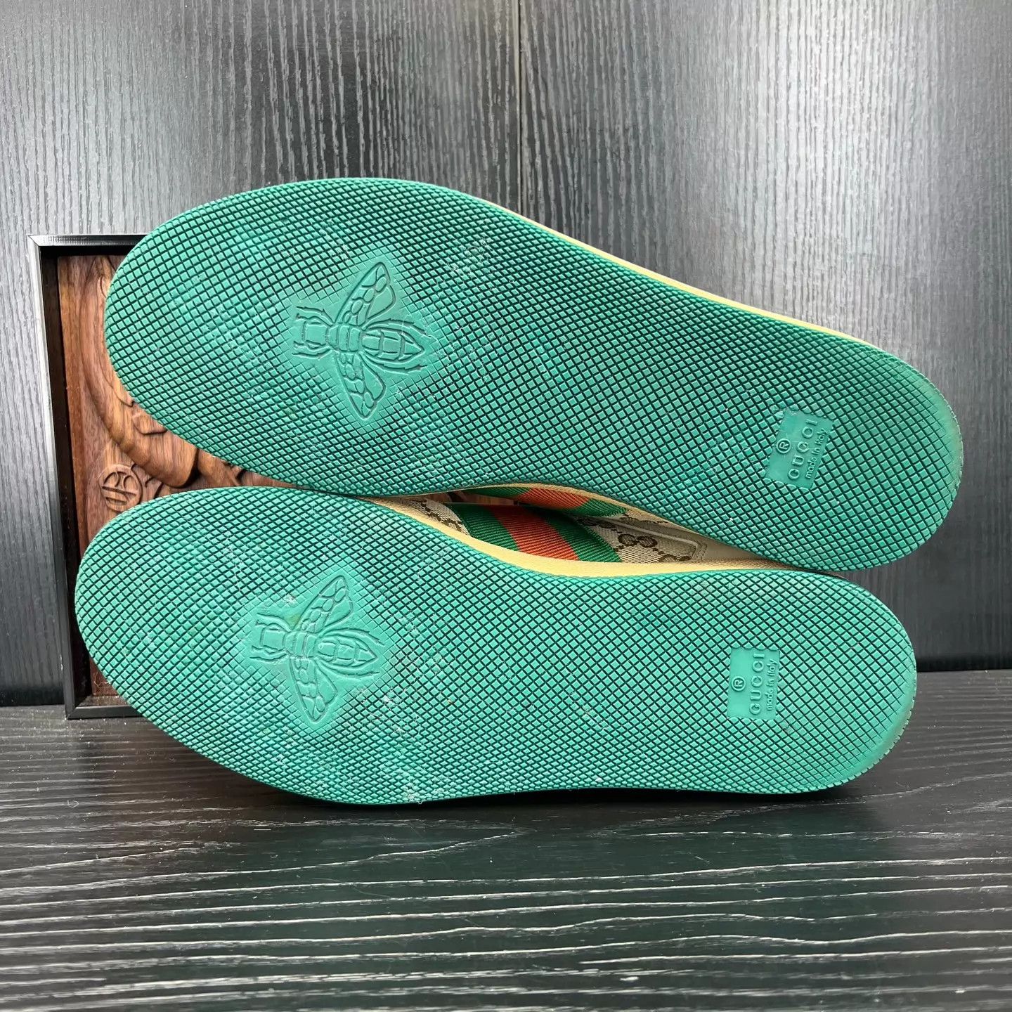 Gucci Gucci Dirty Sneaker Gray Green EU43.5 Like New Size US 10.5 / EU 43-44 - 8 Thumbnail