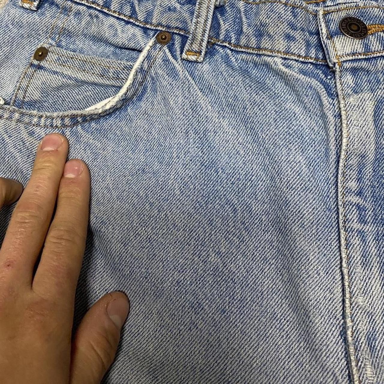 Levi's Vintage Orange tab 619 Levi distressed denim shorts Size US 35 - 3 Thumbnail