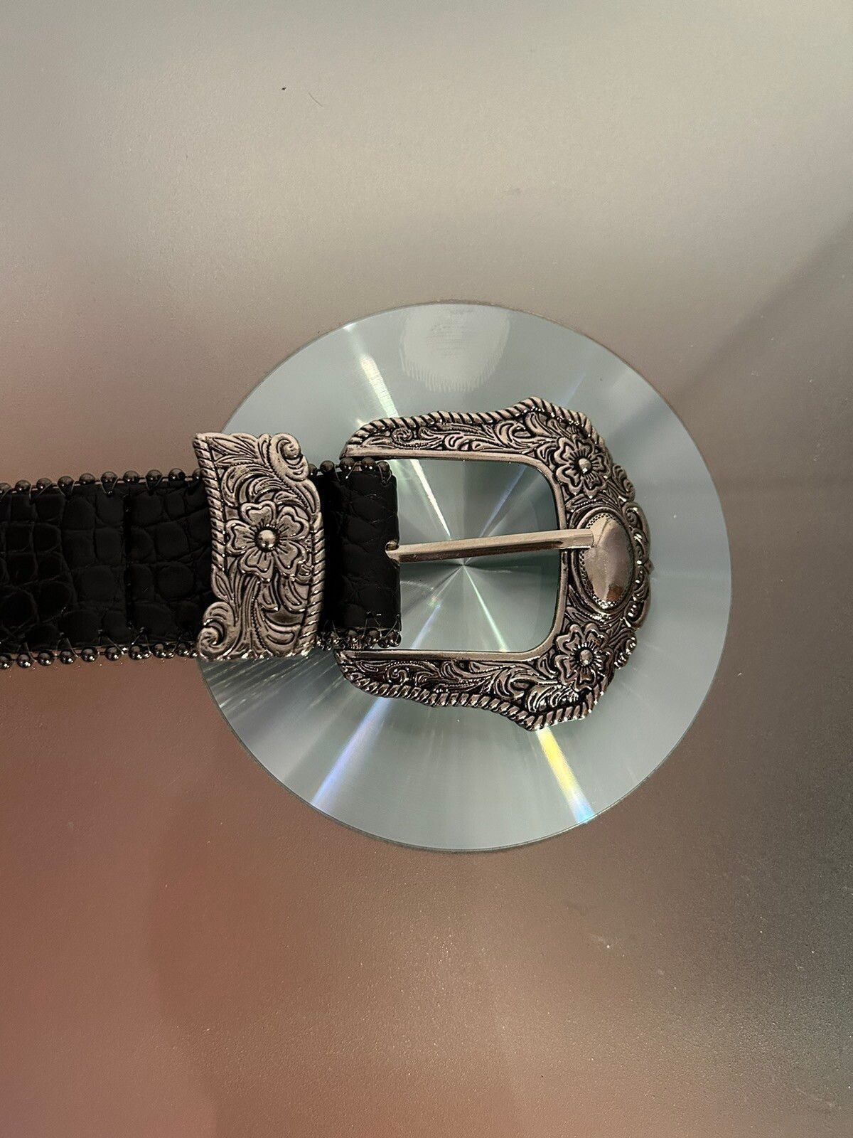 Japanese Brand × Vintage Y2K Gothic Buckle Belt Size 30 - 5 Thumbnail