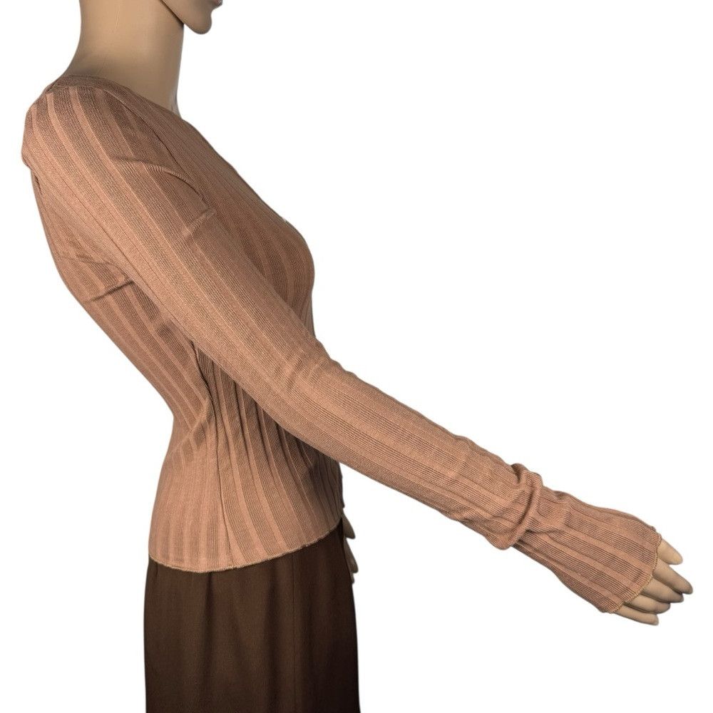 Free People New Free People Tilly Long-Sleeve Light Brown Cardi Top Siz Size XS / US 0-2 / IT 36-38 - 5 Thumbnail