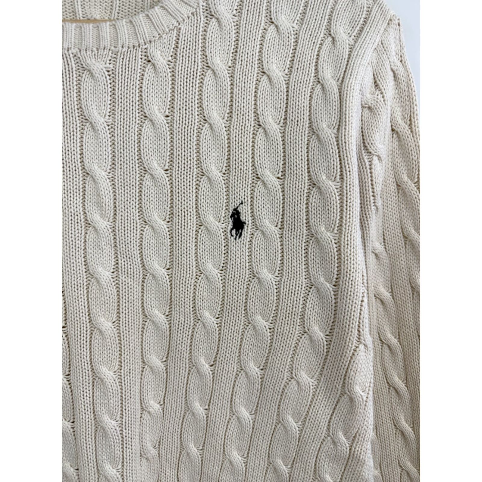 Ralph Lauren VINTAGE Ralph Lauren Sweater Women 90s Beige L Pullover Size L / US 10 / IT 46 - 4 Thumbnail