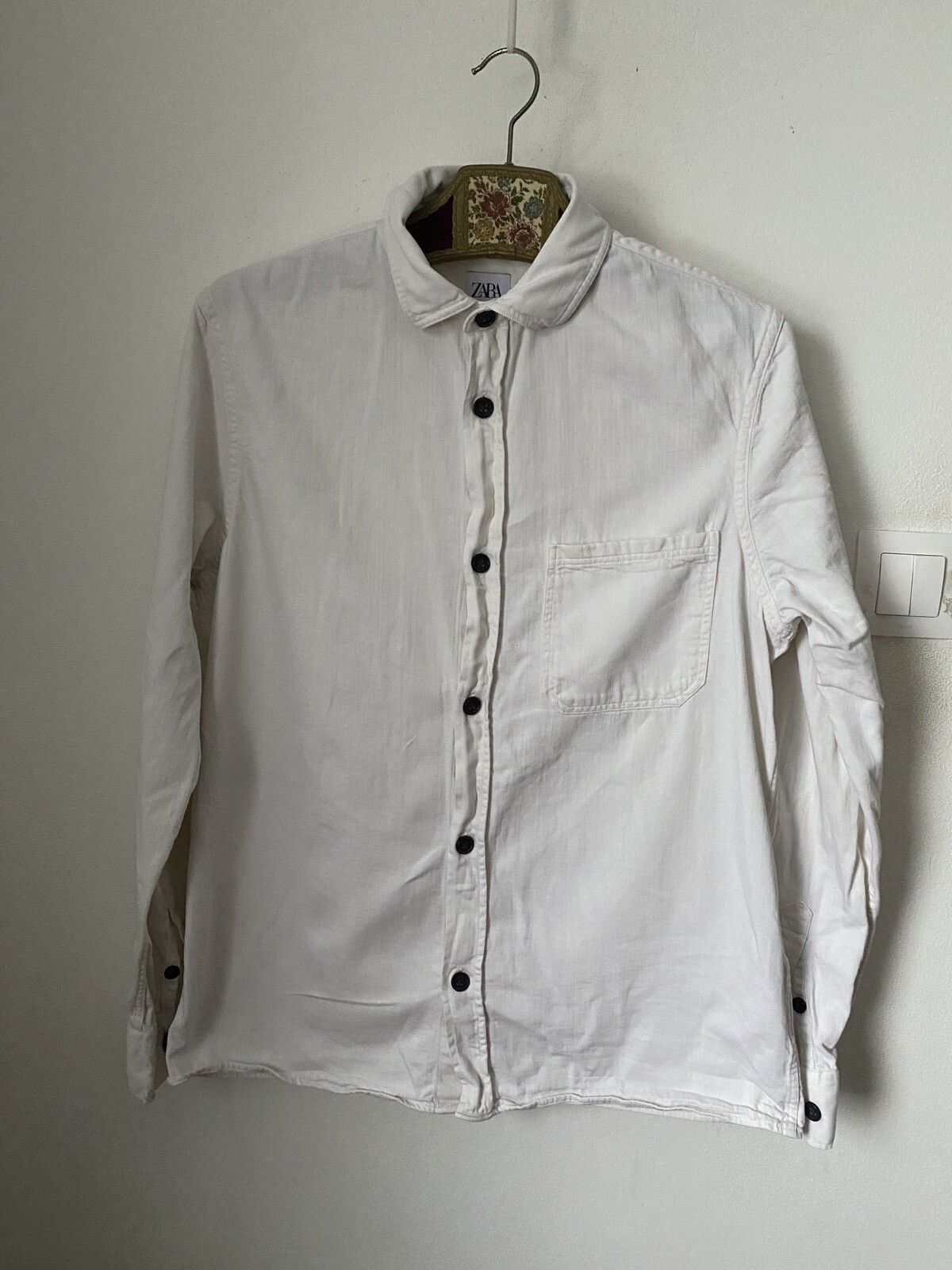Other Zara Mens Denim Shirt Ivory Size M Sk83 Size US M / EU 48-50 / 2 - 1 Thumbnail
