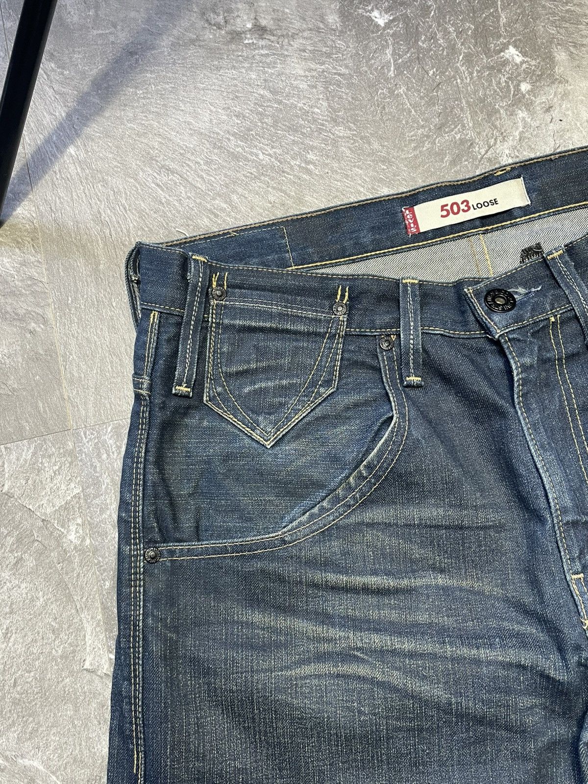 Levi's Vintage Levi's 503 Lose Selvedge Jeans Flared Y2k Denim Size US 34 / EU 50 - 8 Thumbnail
