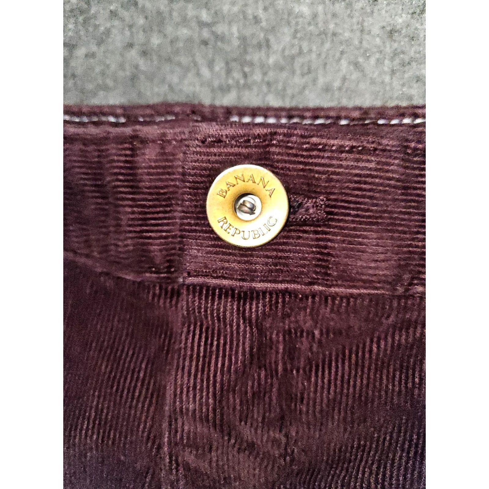 Banana Republic VINTAGE Banana Republic Skinny Corduroy Jeans Women's 28 Maroon Low Rise Stretch Retro 80s Hipster City Preppy Pockets Womens Size 28" / US 6 / IT 42 - 6 Thumbnail