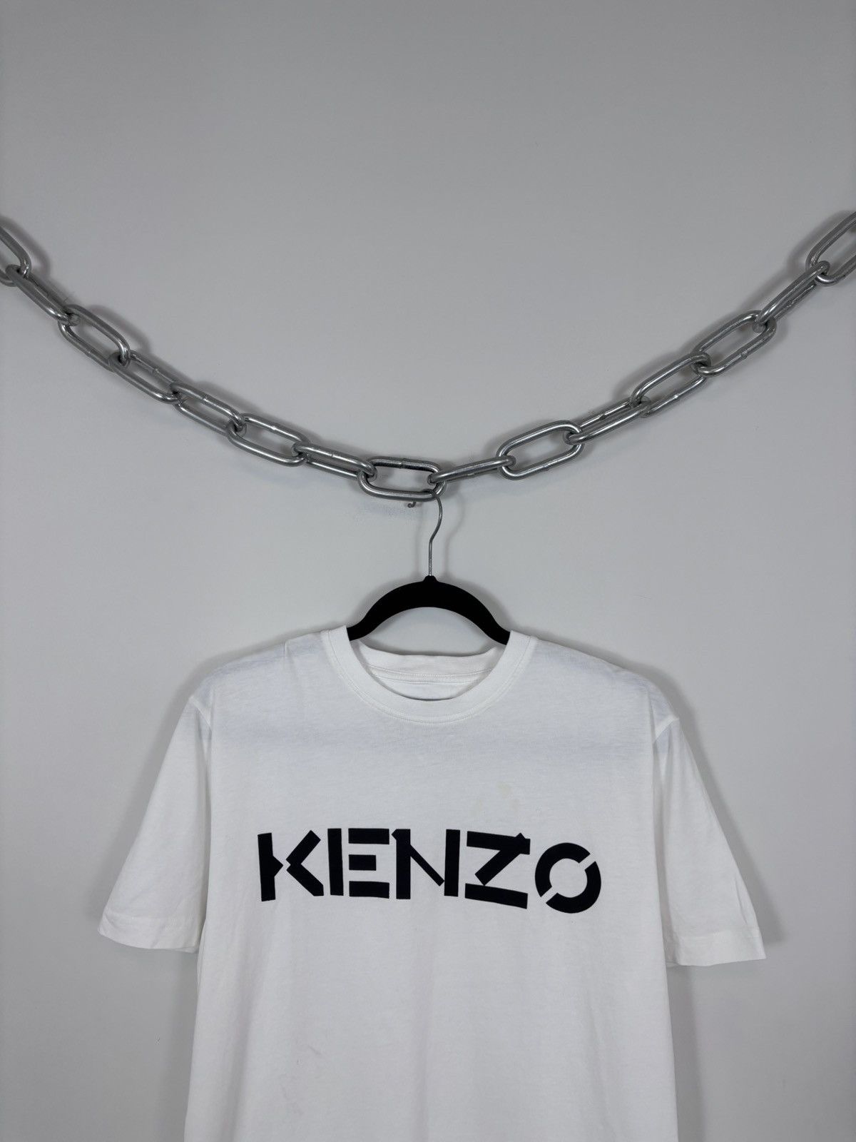 Kenzo Kenzo Paris Men’s Big Graphic Digital Logo White T-Shirt Tee Size US L / EU 52-54 / 3 - 2 Thumbnail