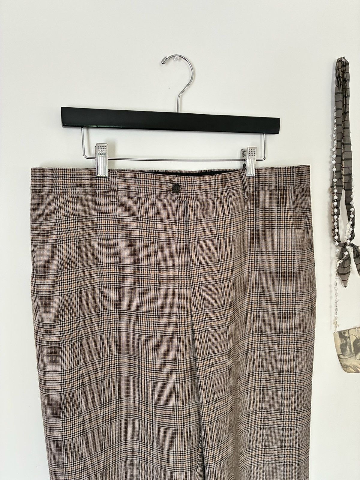 Celine FW23 ‘Prince of Wales’ Checkered Dylan Trousers Size US 35 - 2 Thumbnail