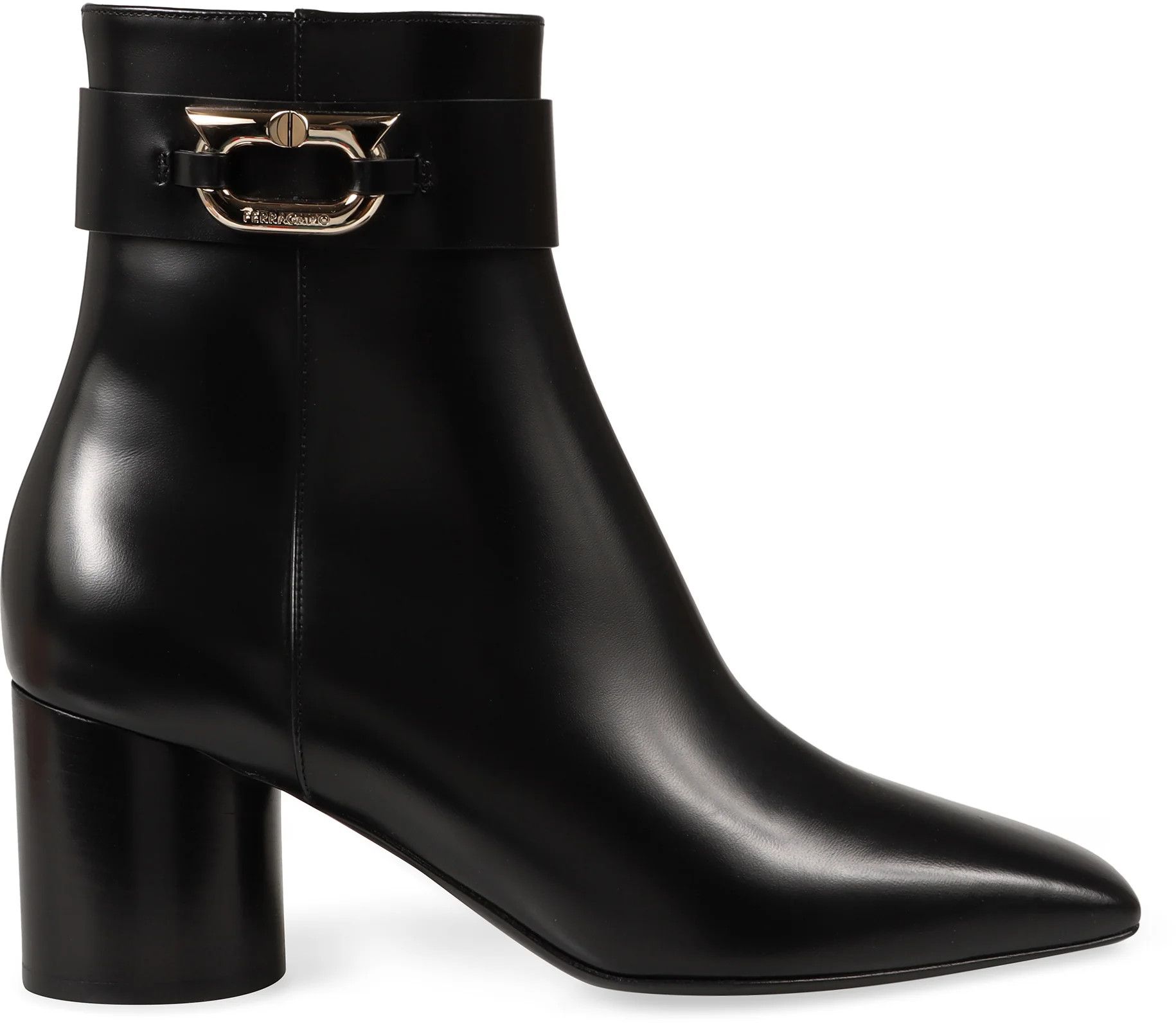 Salvatore Ferragamo o1s1rm0924 Block Heel Booties in Black Size US 9.5 / IT 39.5 - 2 Thumbnail
