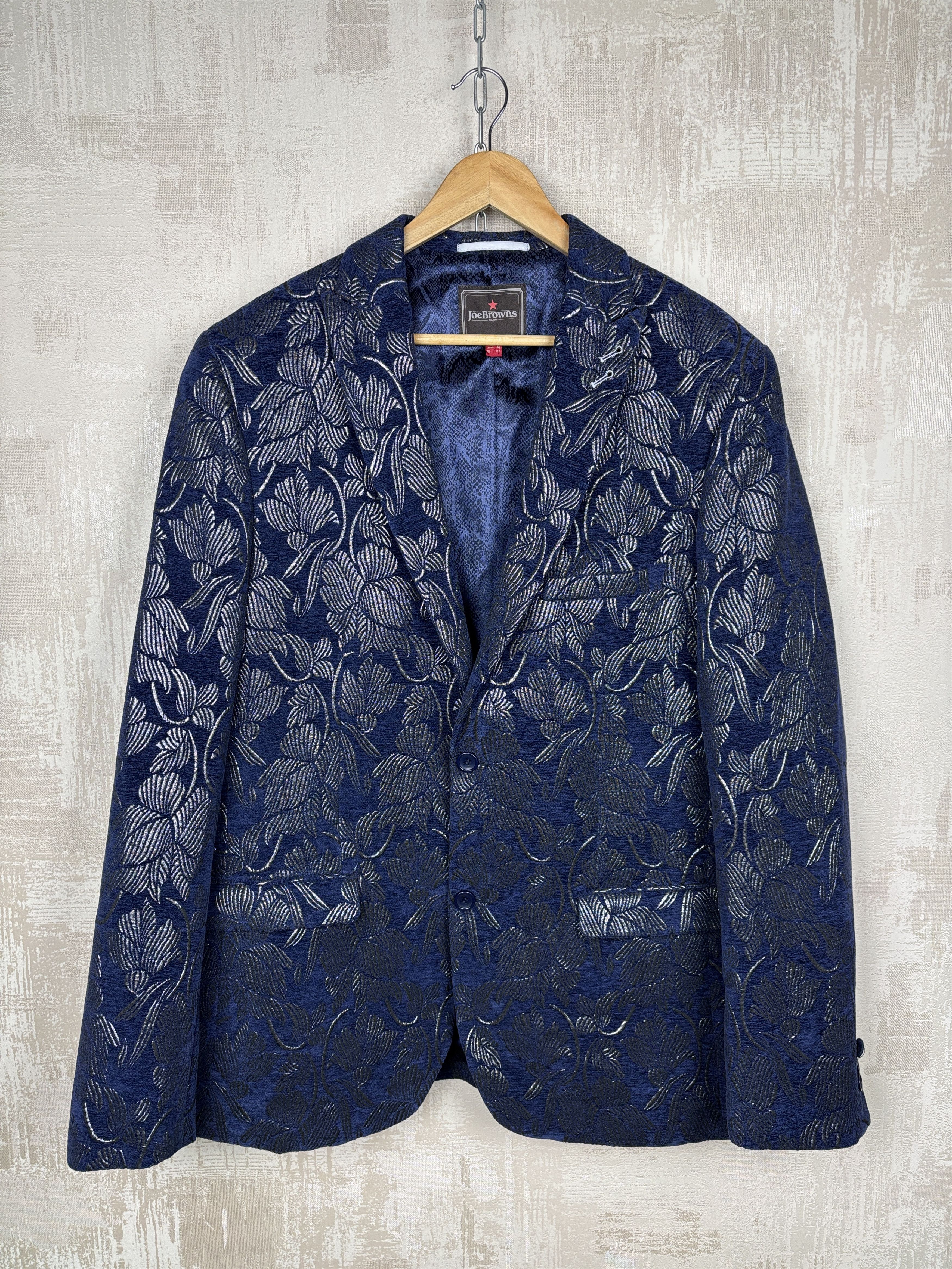 Joe Browns Joe Browns Silver Jacquard Blazer Size UK/US 46, EU 56 Size 46R - 2 Thumbnail