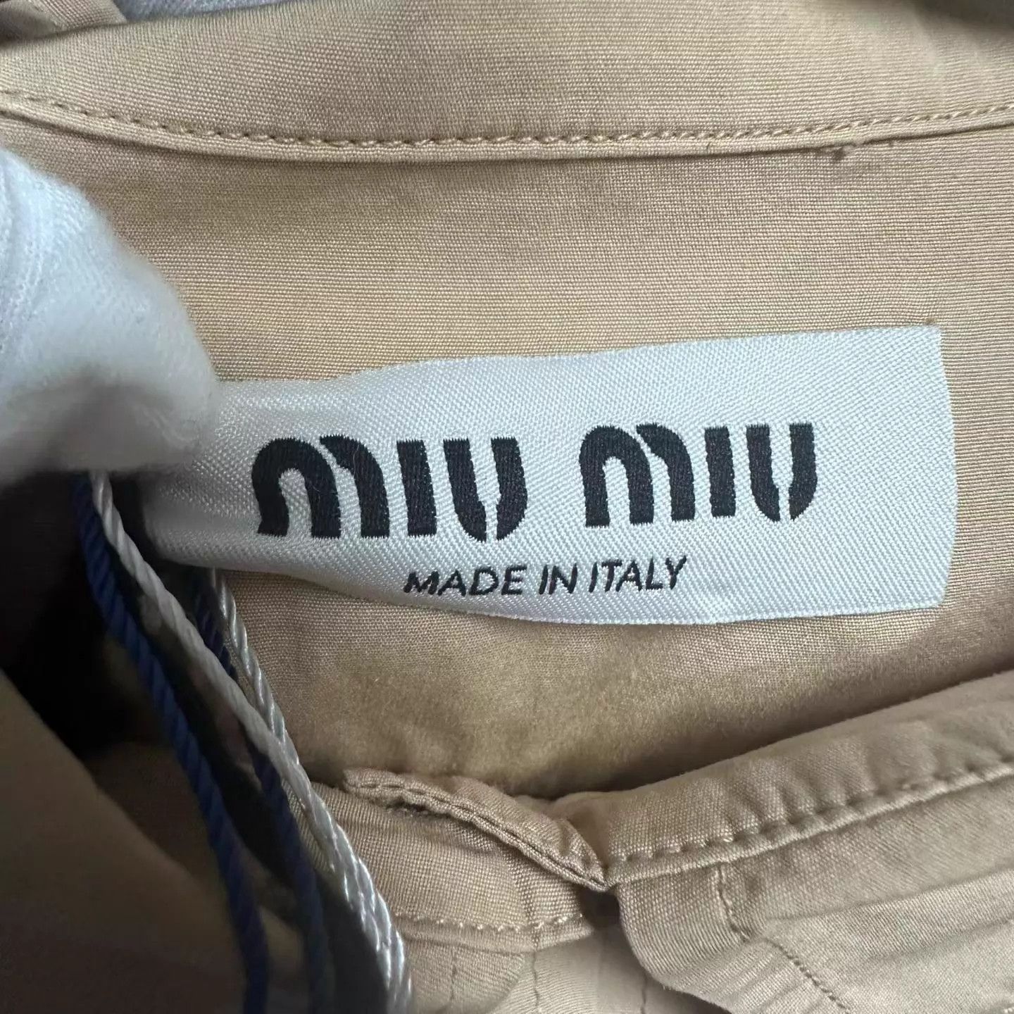 Miu Miu MIU MIU SS22 Women's Logo Printed Yellow Longsleeve Shirt Size XS / US 0-2 / IT 36-38 - 3 Thumbnail