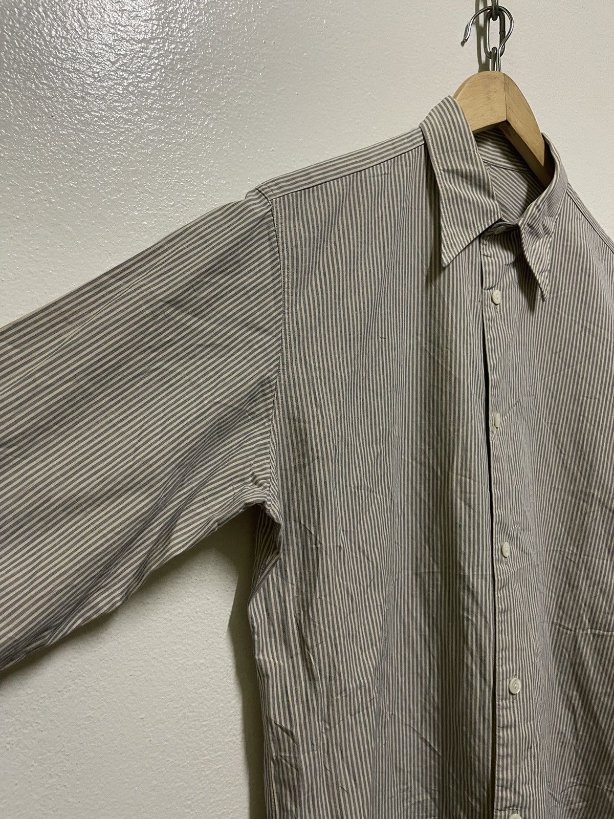 Japanese Brand × N.Hoolywood N.Hoolywood Long Sleeve Shirt Striped Size US M / EU 48-50 / 2 - 2 Thumbnail