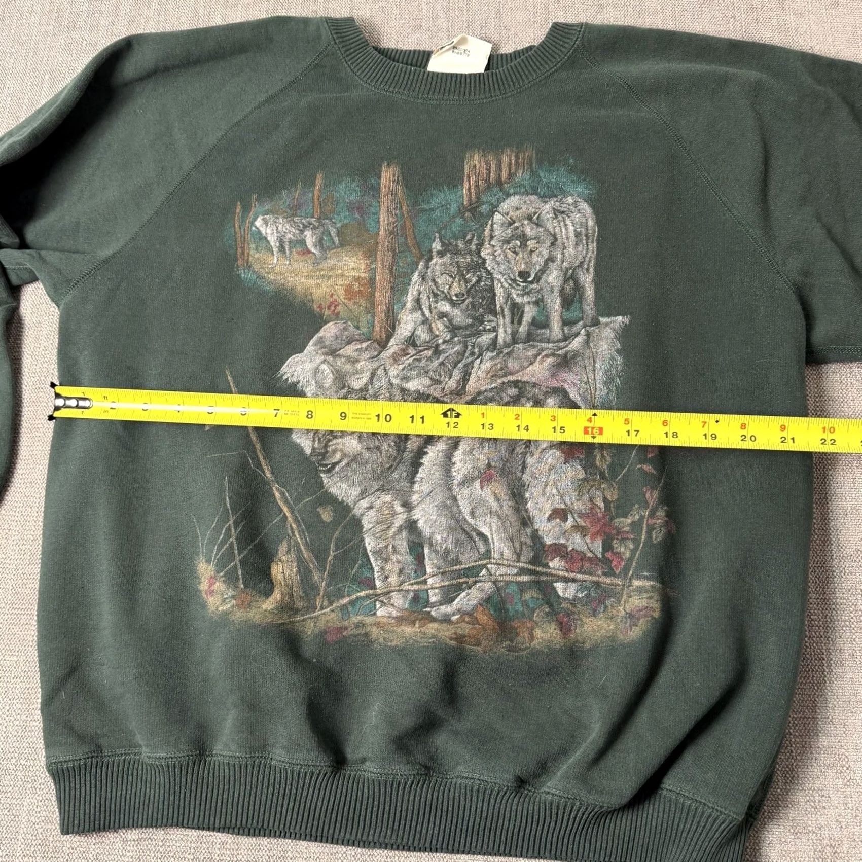 Vintage VINTAGE Northern Element Wolf Pack Sweatshirt Mens Medium Made In Canada 90s Graphic Print Cotton Pullover Size US M / EU 48-50 / 2 - 6 Thumbnail