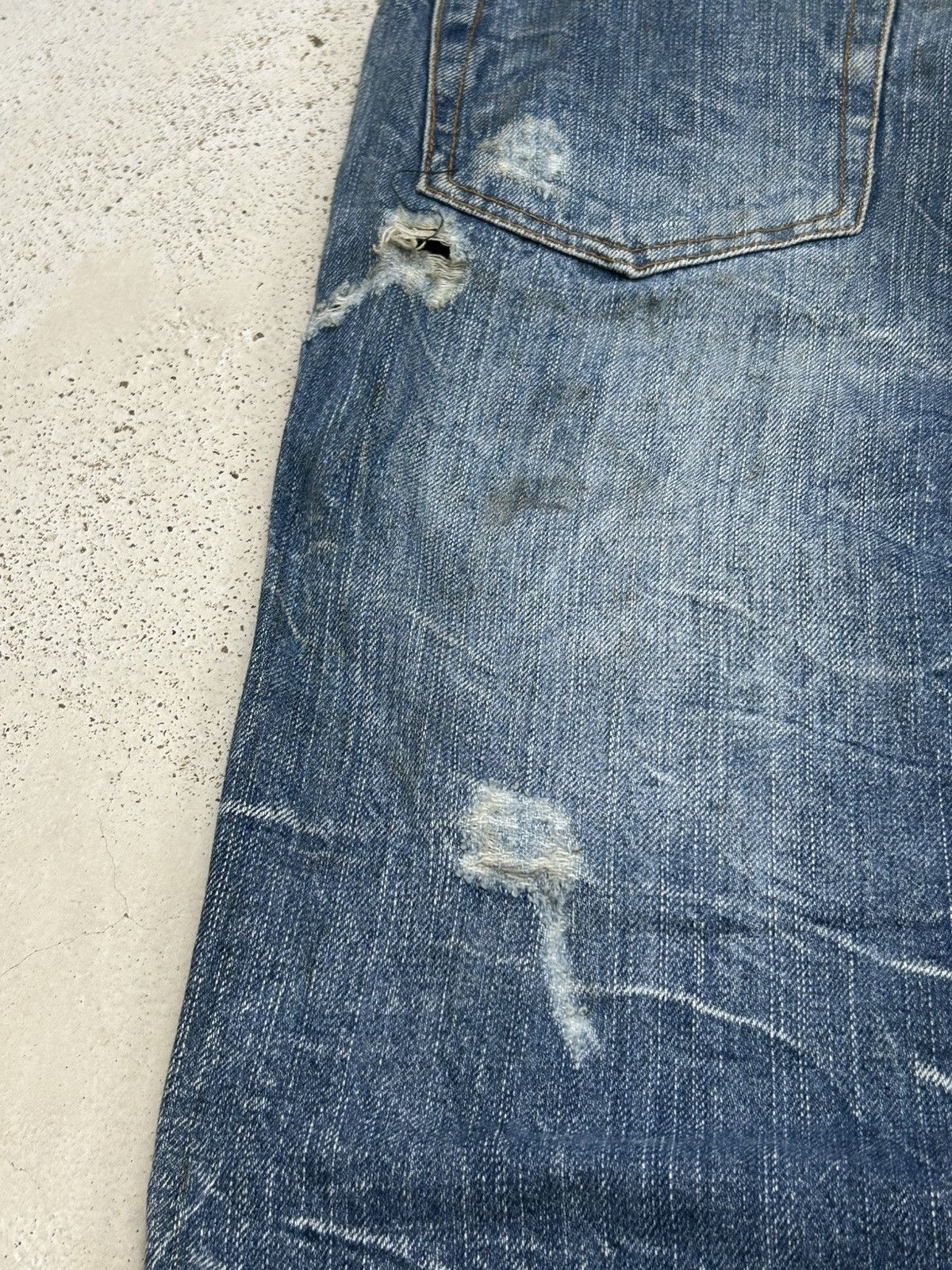 Le Grande Bleu (L.G.B.) Nylaus Distressed Y2K Clawn Marks Archive Rave Watanabe Size US 33 - 17 Thumbnail