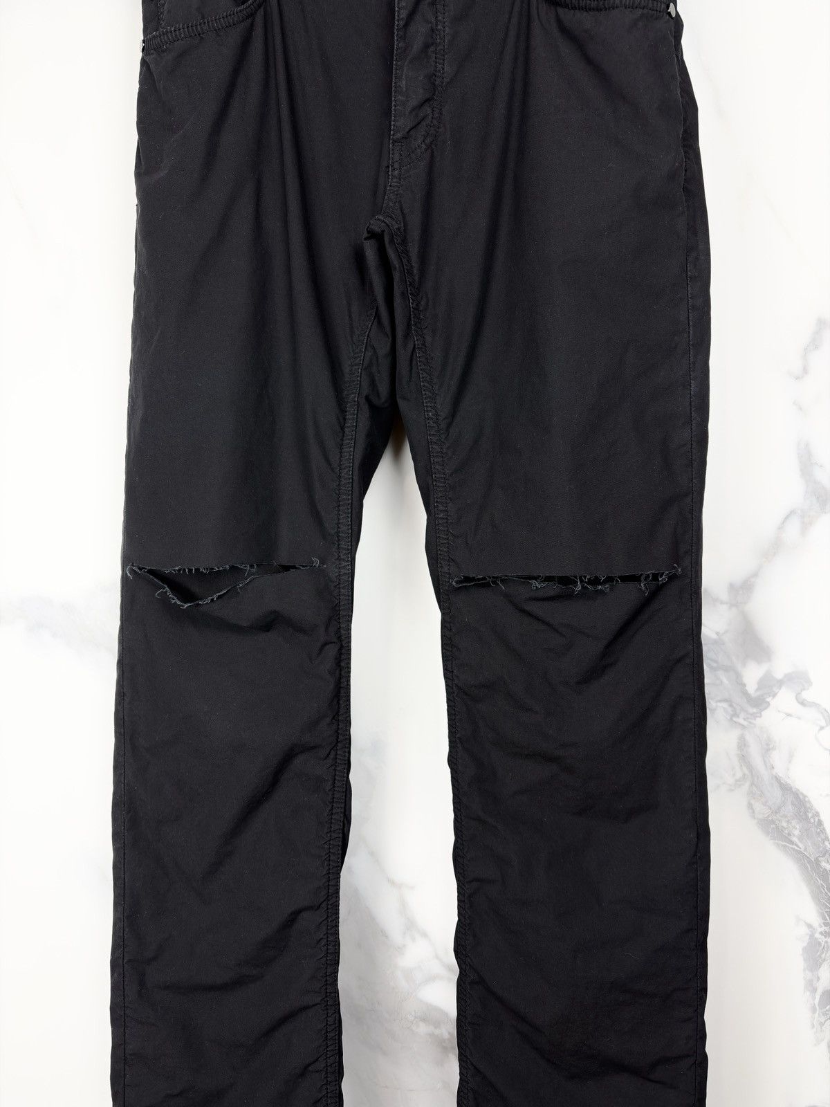 Raf Simons Raf By Raf Simons Slit Knee Distressed Double Layered Pants Size US 32 / EU 48 - 3 Thumbnail