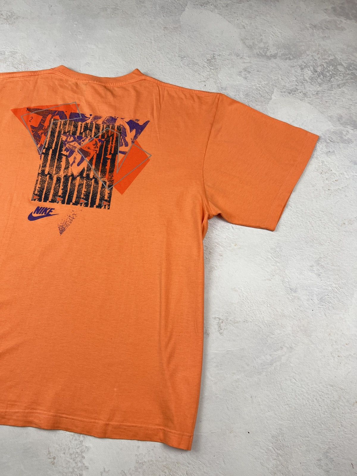 Nike Orange T-Shirt Nike Vintage Streetwear Sk8 Boxy Fit Y2K Rap Size US L / EU 52-54 / 3 - 3 Thumbnail