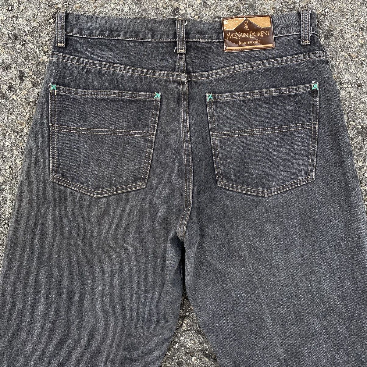 Yves Saint Laurent Yves Saint Laurent Pour Homme YSL Dark Grey Denim Pants Size US 32 / EU 48 - 5 Thumbnail