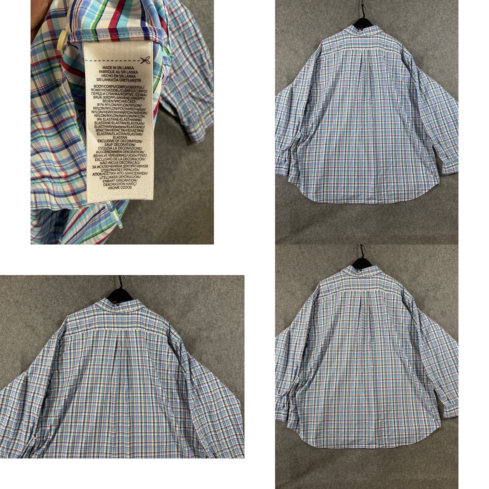 Ralph Lauren Ralph Lauren Performance Shirt Mens 3XB Blue Plaid Stretch Button Down Pony Logo Long Sleeve Size US XXL / EU 58 / 5 - 8 Thumbnail