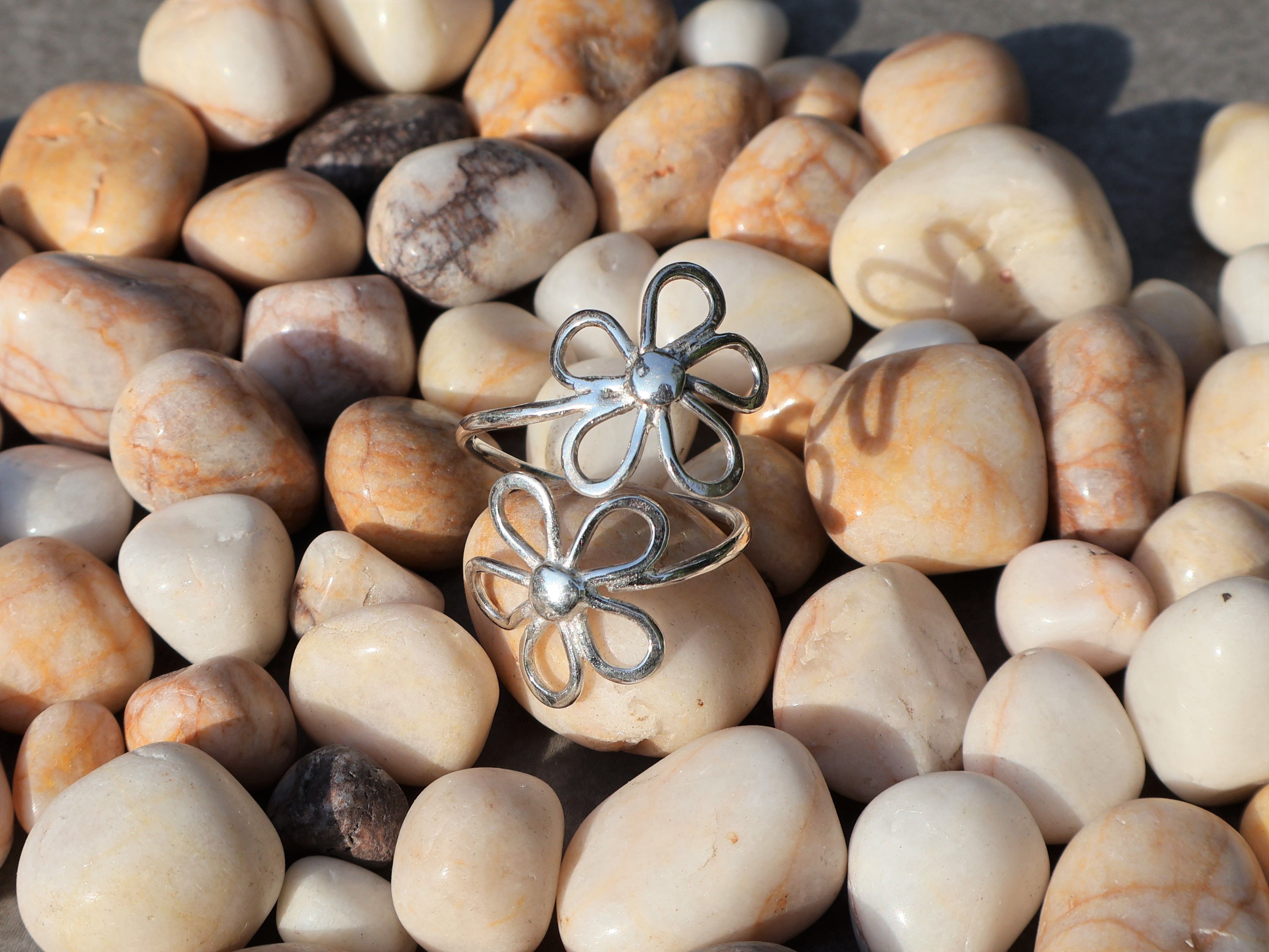 Handmade Flower Ring, Sterling Silver Jewelry, Handmade Promise Ring, Size ONE SIZE - 3 Thumbnail
