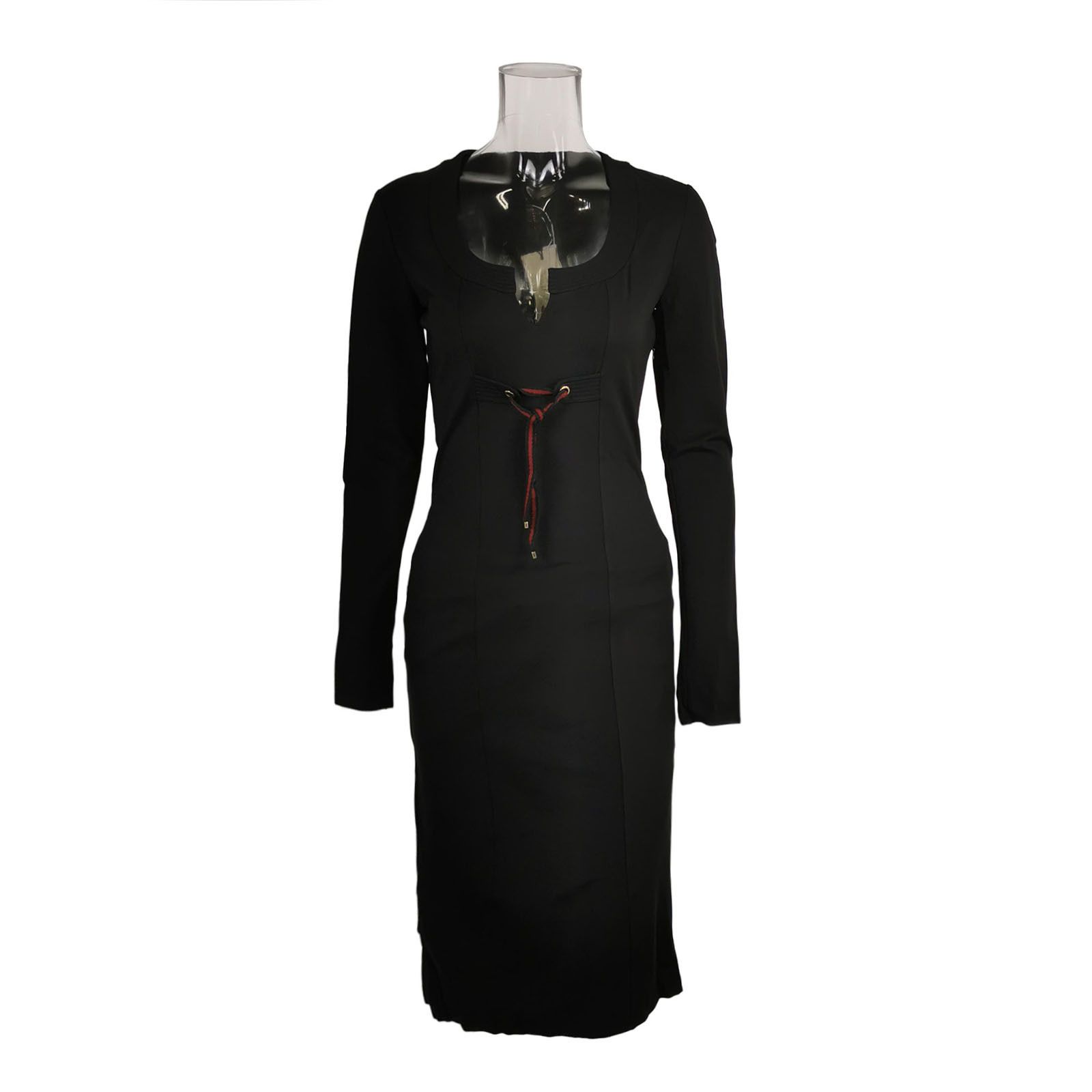 Gucci Gucci Web Stripe V-Neck Midi Dress Size M Size M / US 6-8 / IT 42-44 - 1 Thumbnail