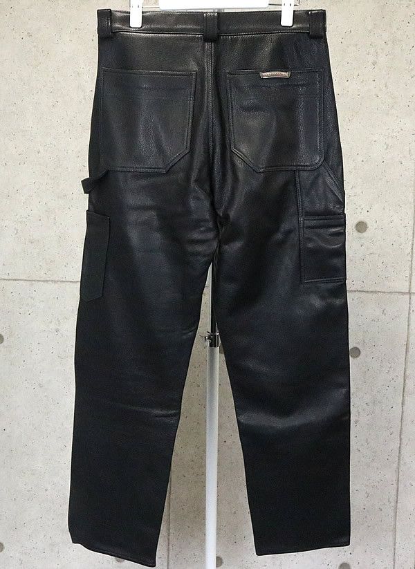 Chrome Hearts Chrome Hearts Flare Knee Leather Carpenter Pants Size US 31 - 2 Thumbnail