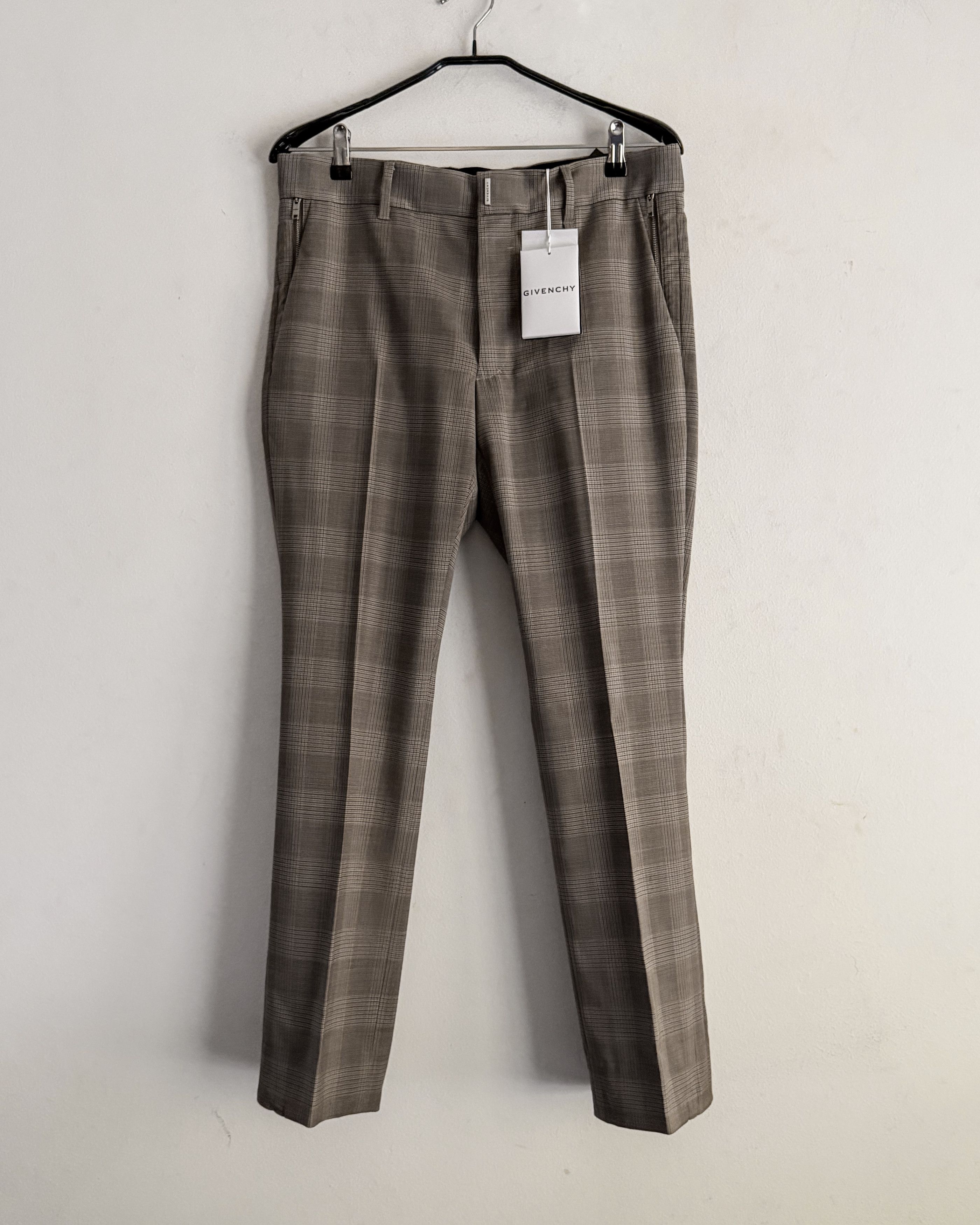 Givenchy Virgin Wool Check Trousers Size US 34 / EU 50 - 2 Thumbnail
