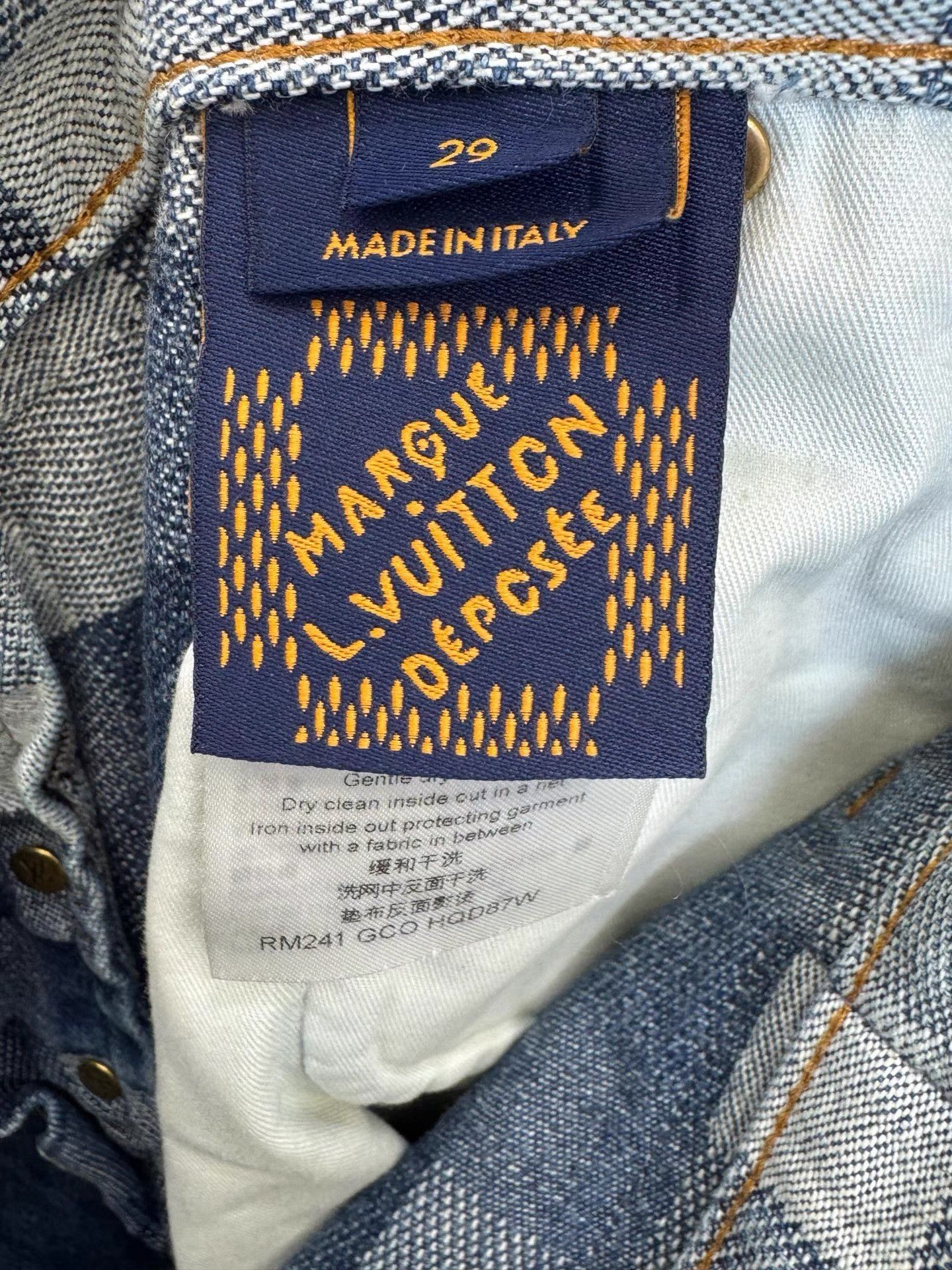 Louis Vuitton Louis Vuitton Pharrell Mosaic Straight Jeans K26 Size US 29 - 4 Thumbnail