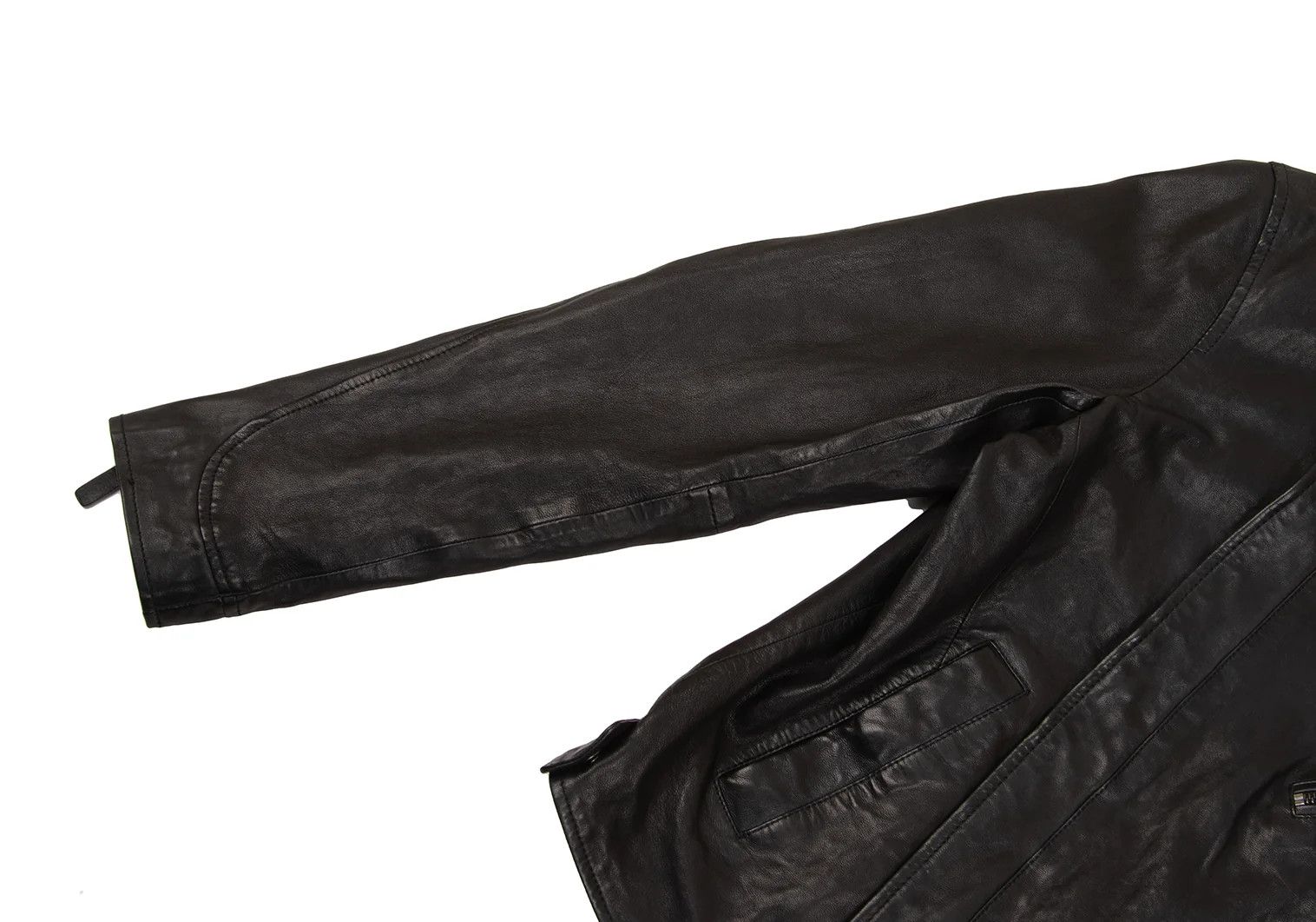 Emporio Armani Sheep Leather Rider Jacket in Black, Size 48 Size US M / EU 48-50 / 2 - 4 Thumbnail