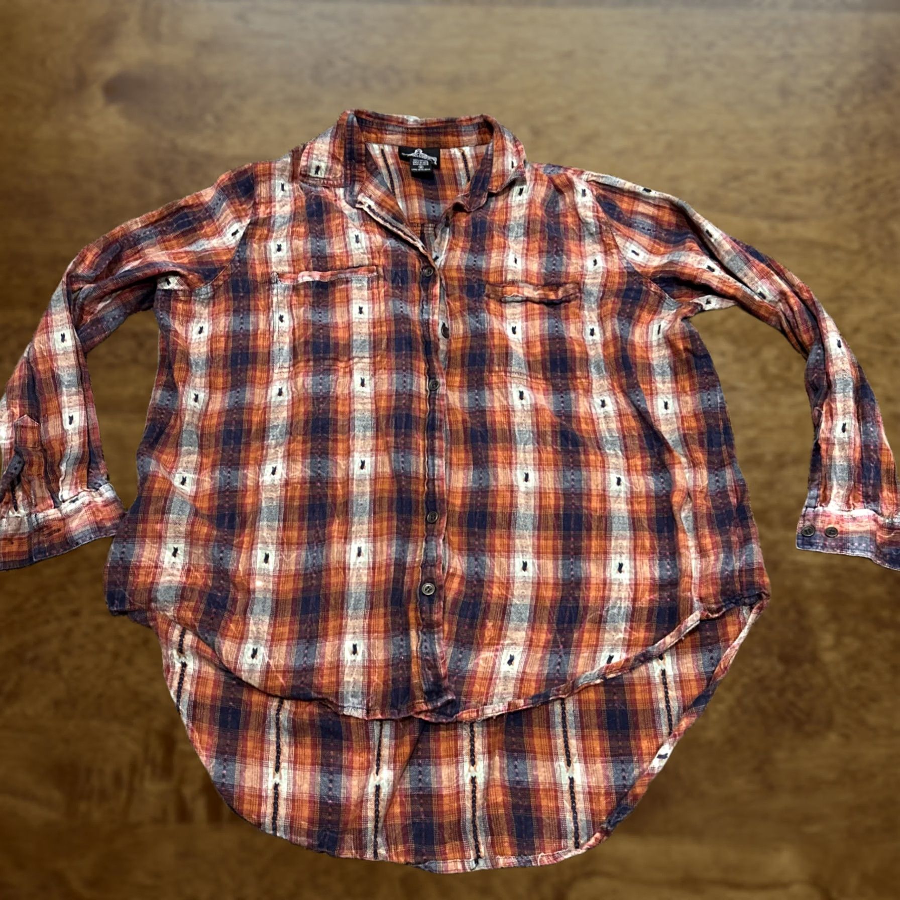 Vintage Angie Button-Up Shirt Women's M Plaid Long Sleeve Pockets Collared B9 Size M / US 6-8 / IT 42-44 - 1 Thumbnail