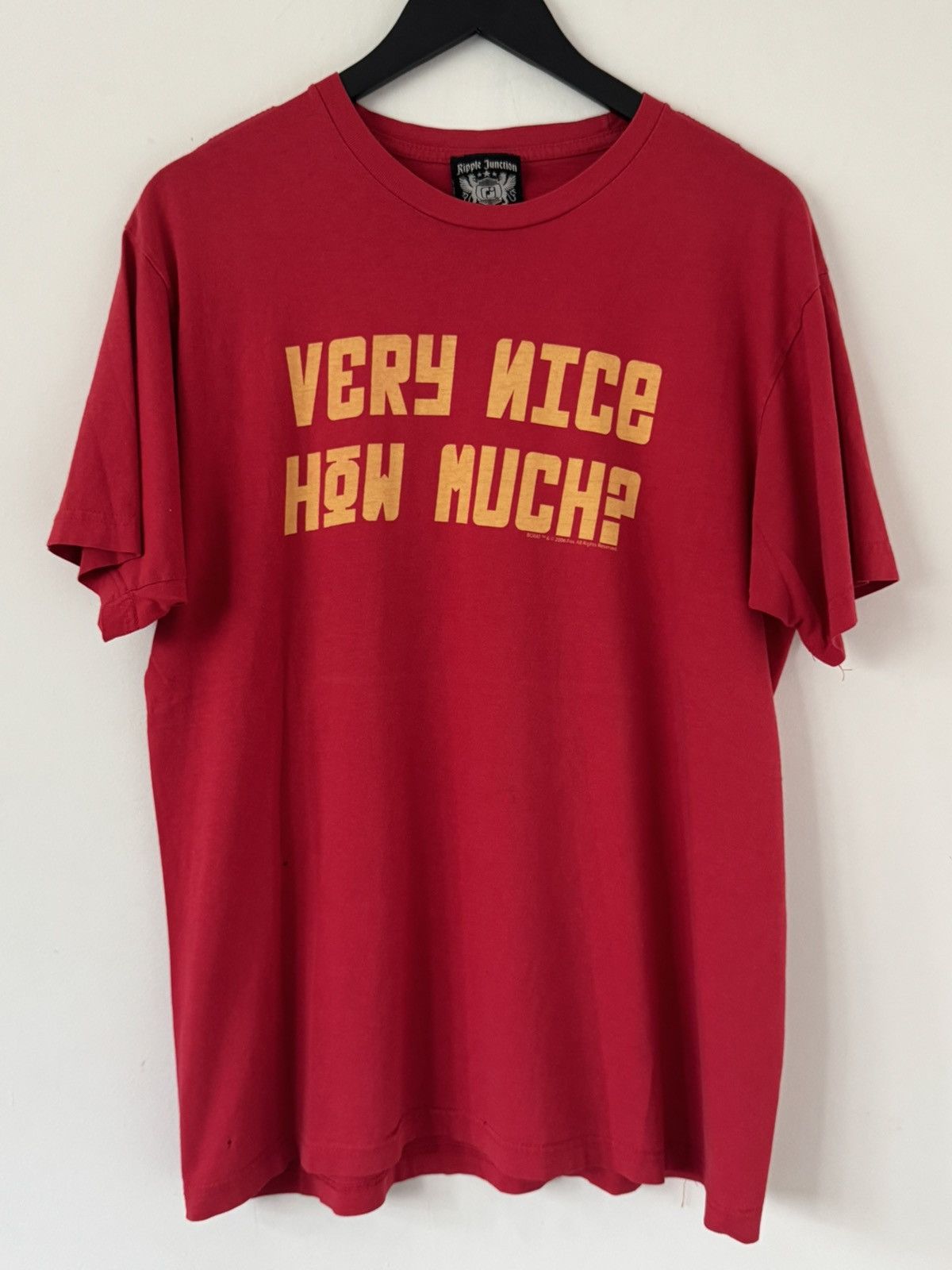 Vintage 2006 Borat Original Very Nice How Much Red Graphic Movie Tee Size US XL / EU 56 / 4 - 1 Thumbnail