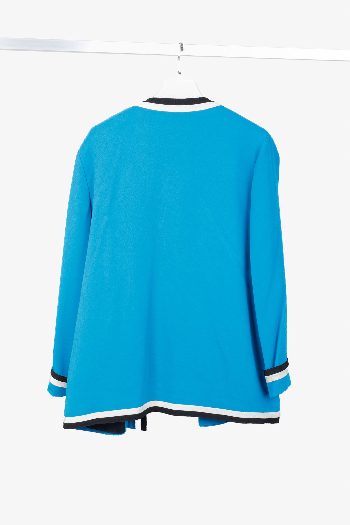 Gucci Gucci PF/18 Belted Trimmed Stretch Viscose Oversized Jacket Size M / US 6-8 / IT 42-44 - 2 Thumbnail