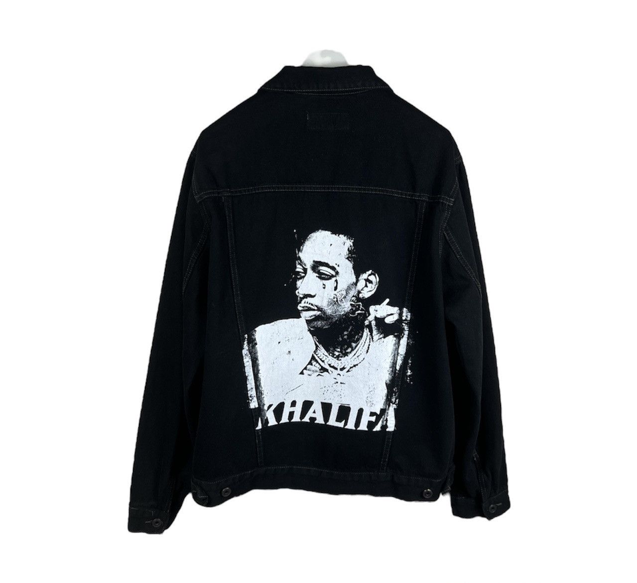 Wiz Khalifa Vintage Wiz Khalifa fan denim jacket print weed joint blunts Size US L / EU 52-54 / 3 - 2 Thumbnail
