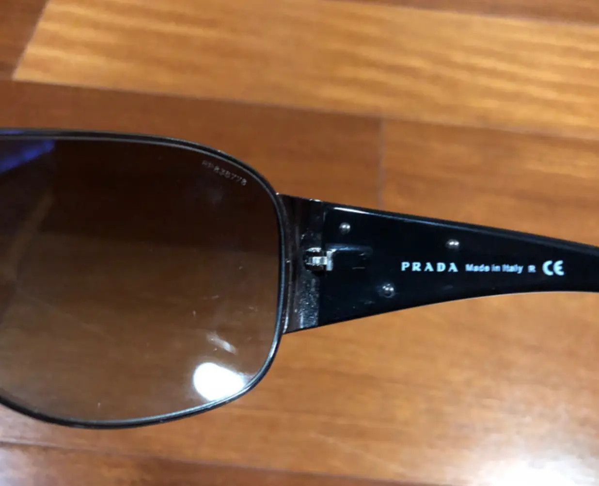 Prada PRADA Sunglasses Rectangle Wrap Shield Metal Symbole RI916 Size ONE SIZE - 6 Thumbnail