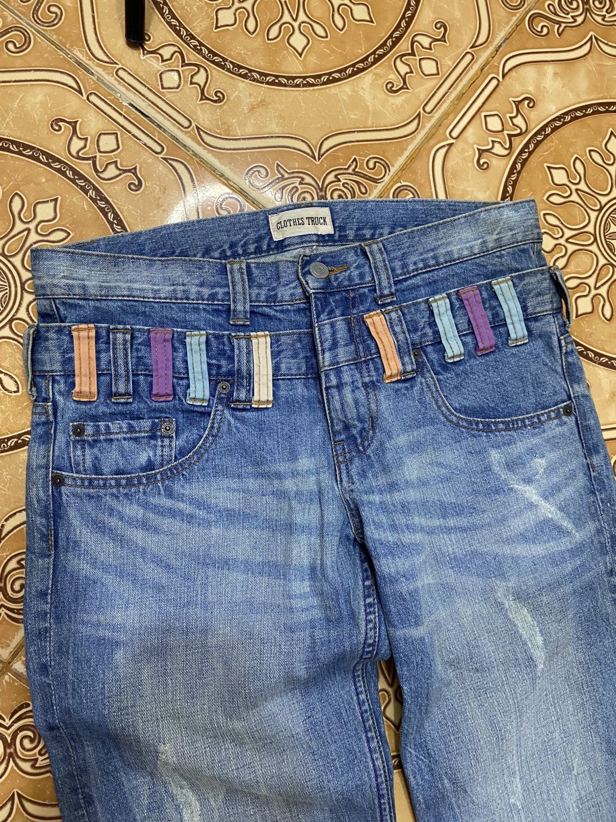 If Six Was Nine × Japanese Brand × Le Grande Bleu (L.G.B.) Double Waist Distreesed Clothes Truck Size US 32 / EU 48 - 4 Thumbnail
