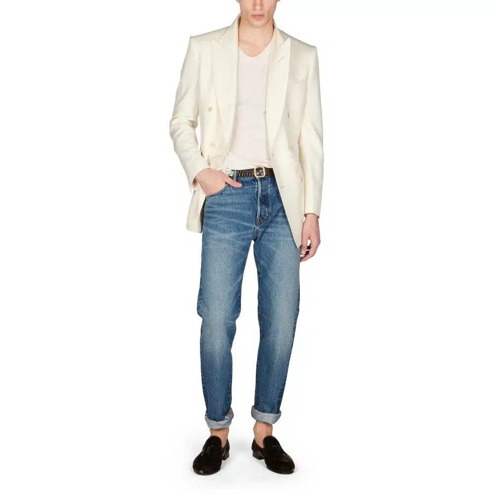Tom Ford o1loc1c1225 DPR001 Selvedge Standard Fit Denim in Blue Size US 30 / EU 46 - 3 Thumbnail