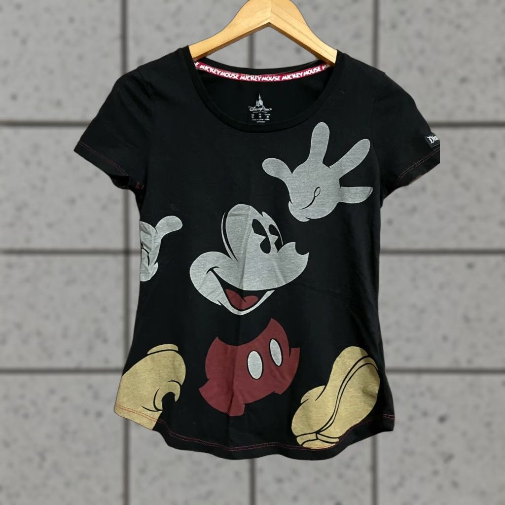 Disney VINTAGE Mickey Mouse Disneyland Resort Womens Graphic T-Shirt Black Small Size S / US 4 / IT 40 - 1 Thumbnail