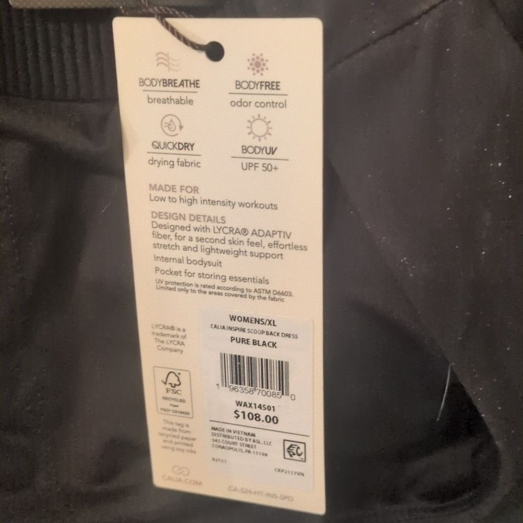Other Calia pure black inspire scoop back dress size XL Size XL / US 12-14 / IT 48-50 - 4 Thumbnail