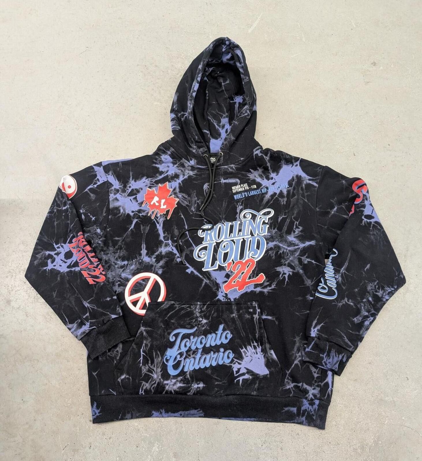 Rolling Loud 2022 Rolling Loud Toronto Ontario Blue and Black Hoodie Size US L / EU 52-54 / 3 - 1 Thumbnail