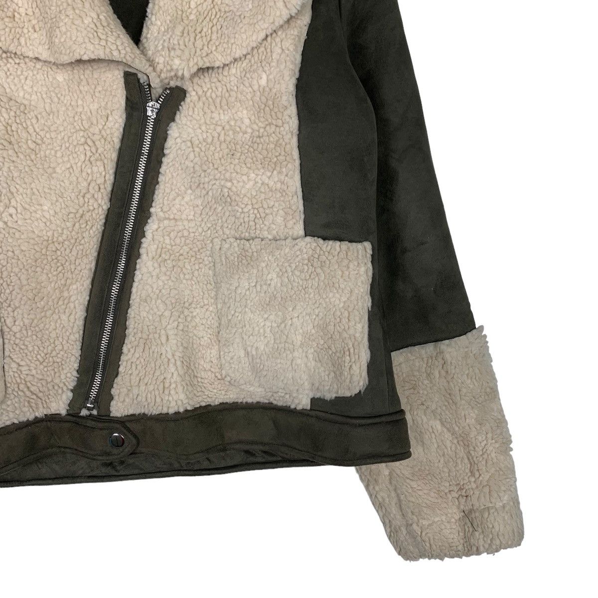 Japanese Brand CATHERINE MALAND RINO Faux Fur Asymmetrical Jacket #0082-C5 Size M / US 6-8 / IT 42-44 - 5 Thumbnail