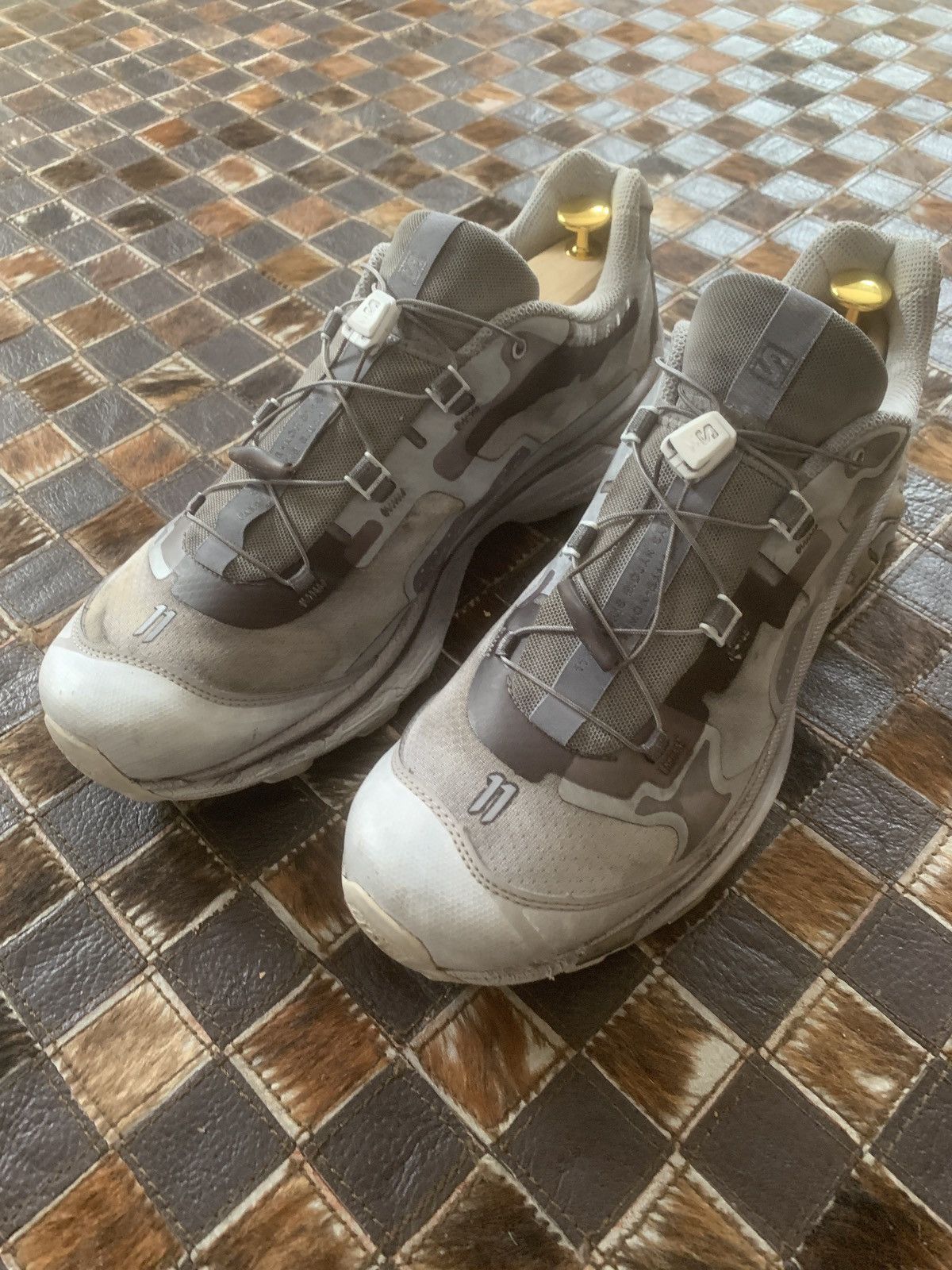 11 By Boris Bidjan Saberi Salomon Edition Bamba 5 Sneakers - Light Grey (Size 12) Size US 12 / EU 45 - 4 Thumbnail