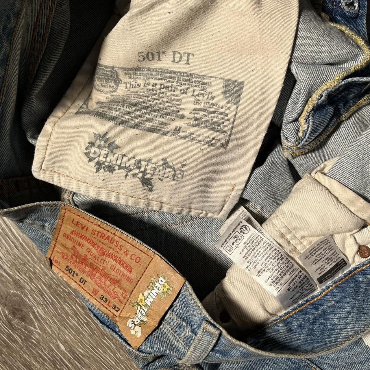 DENIM TEARS × Levi's OG levi’s x denim tears wreath blue jeans Size US 33 - 6 Thumbnail