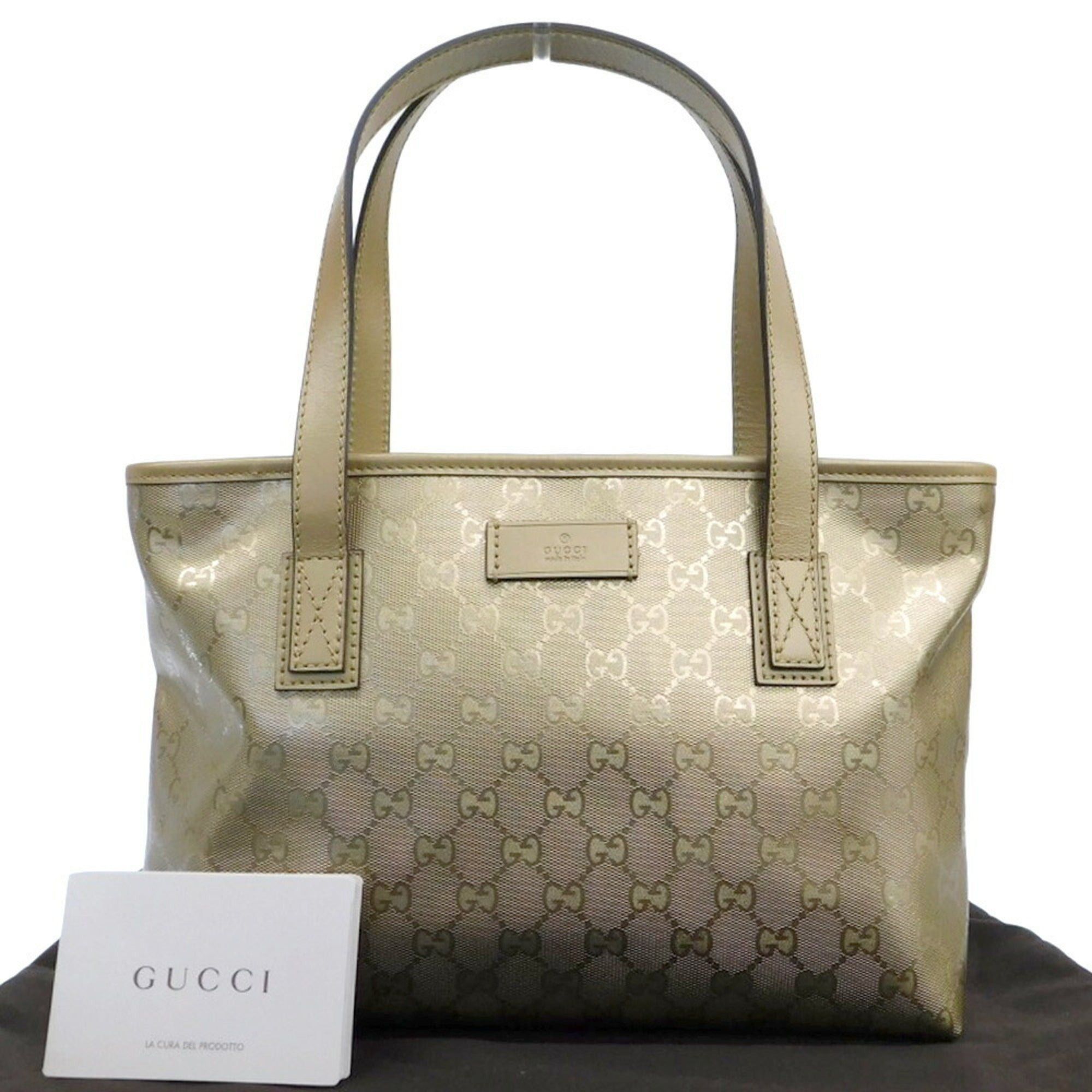image of Gucci GG Implement Handbag Tote Bag Gold 211138 002123 in Black, Women's