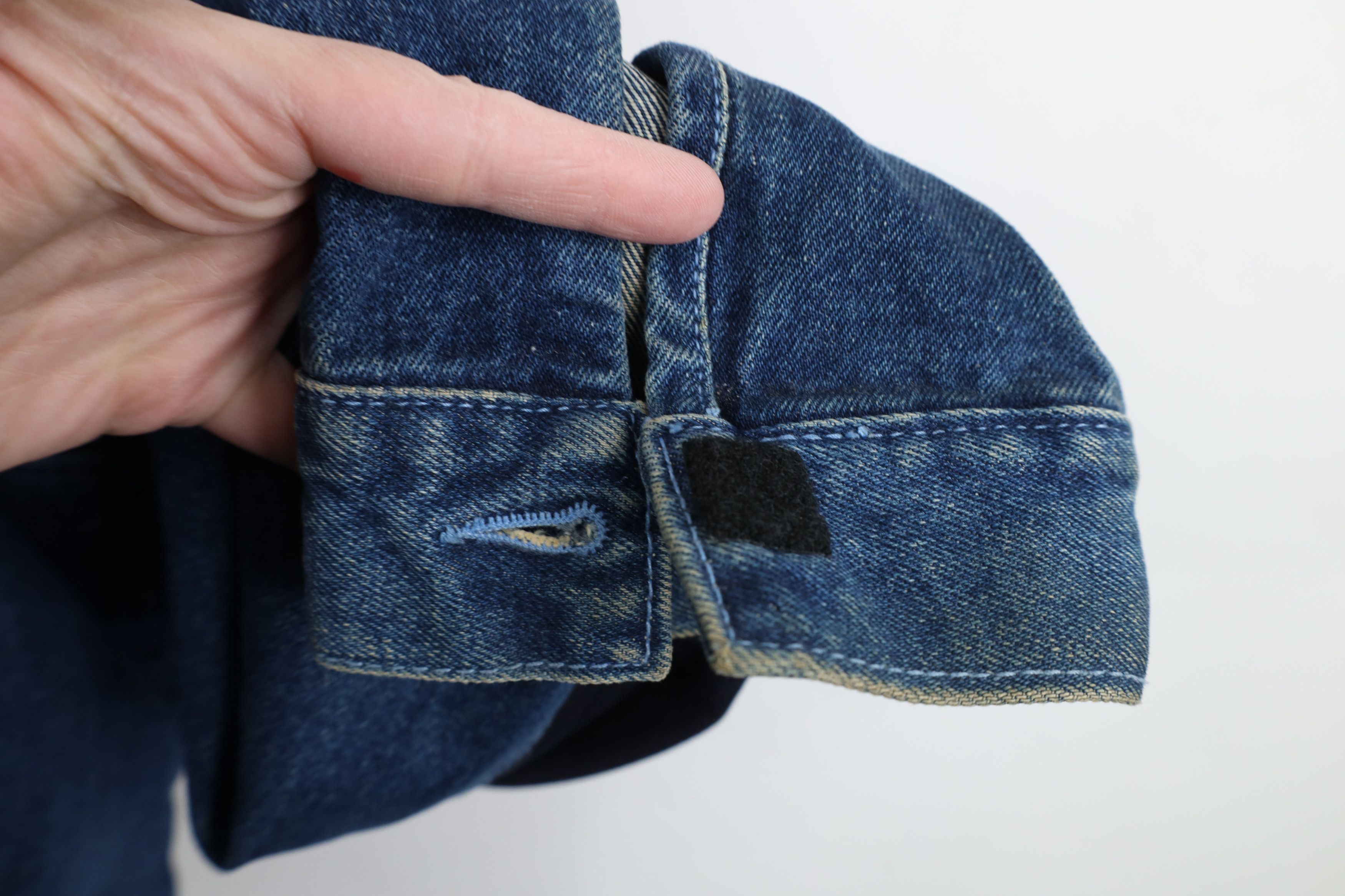 Vintage Vintage 90s Y2K Streetwear Block Baggy Denim Trucker Jacket Size US XXL / EU 58 / 5 - 6 Thumbnail