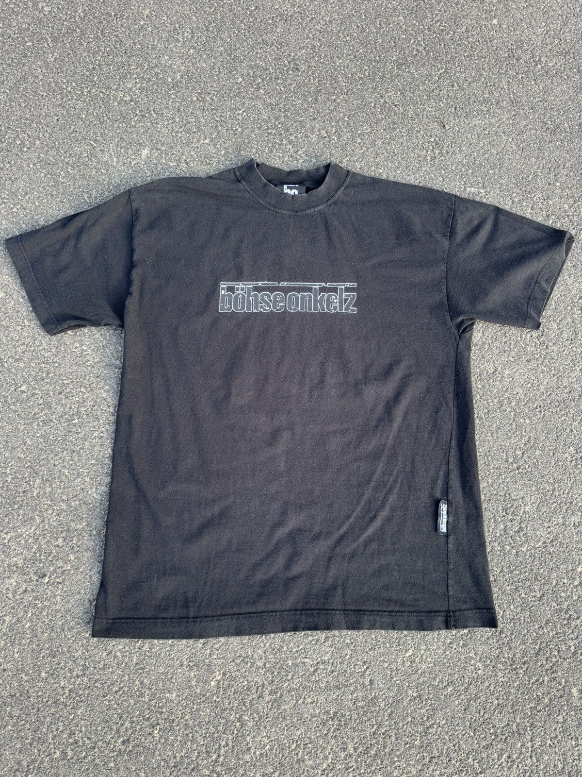 Band Tees 90s BohseOnkelz Vintage Washed Faded Printed Black Metal Tee Size US L / EU 52-54 / 3 - 4 Thumbnail