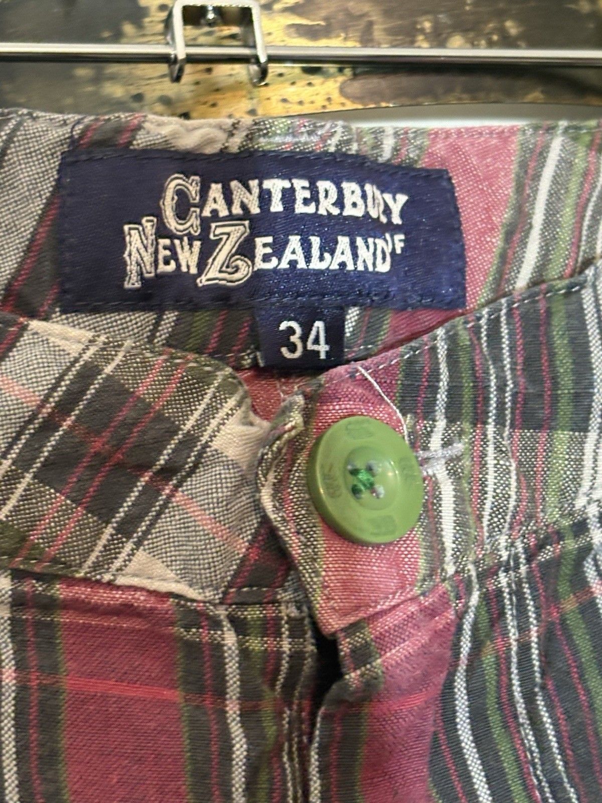 Canterbury of New Zealand Canterbury Of New Zealand Mens Plaid Linen Cotton Shorts 34 Size US 34 / EU 50 - 5 Thumbnail