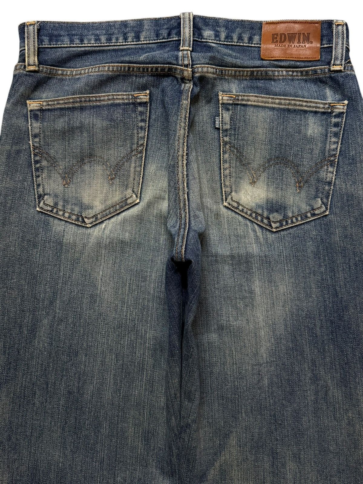 Edwin Vintage 90s Japan Edwin Blue Mud Wash Whiskers Distress Size US 32 / EU 48 - 4 Thumbnail