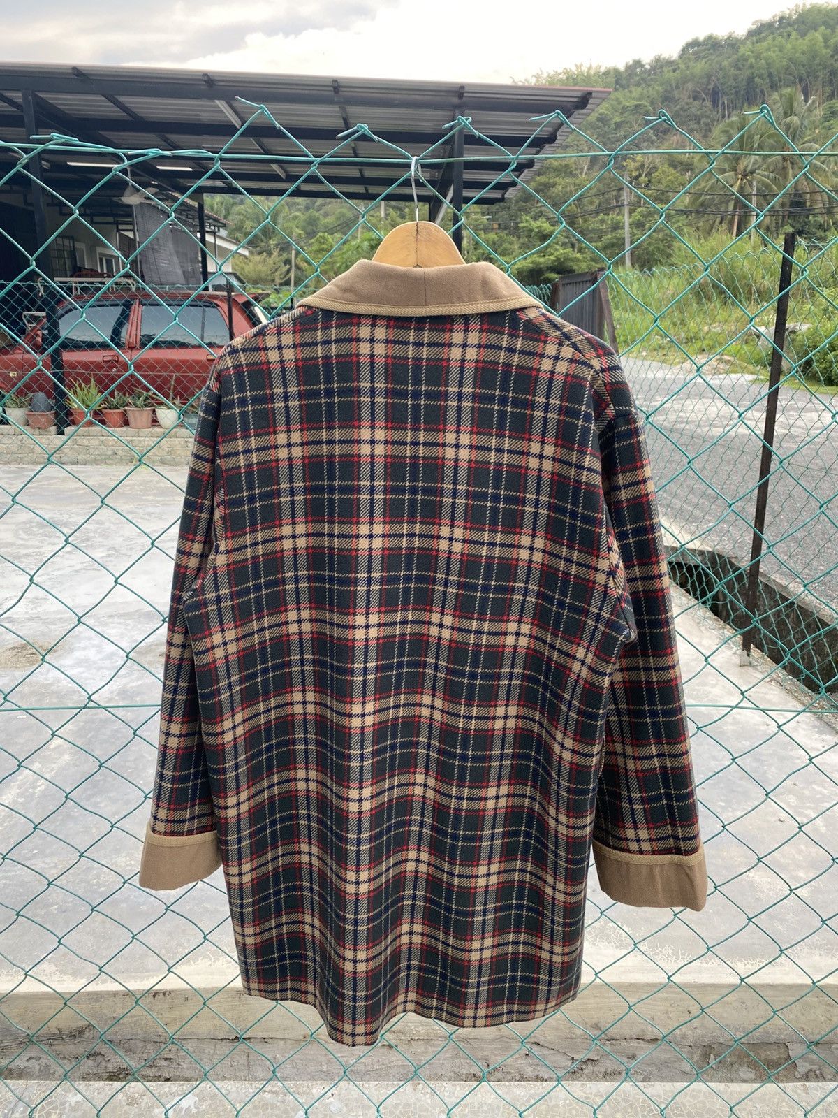 DAKS Daks London shawl collar wool plaid jacket Size US L / EU 52-54 / 3 - 2 Thumbnail