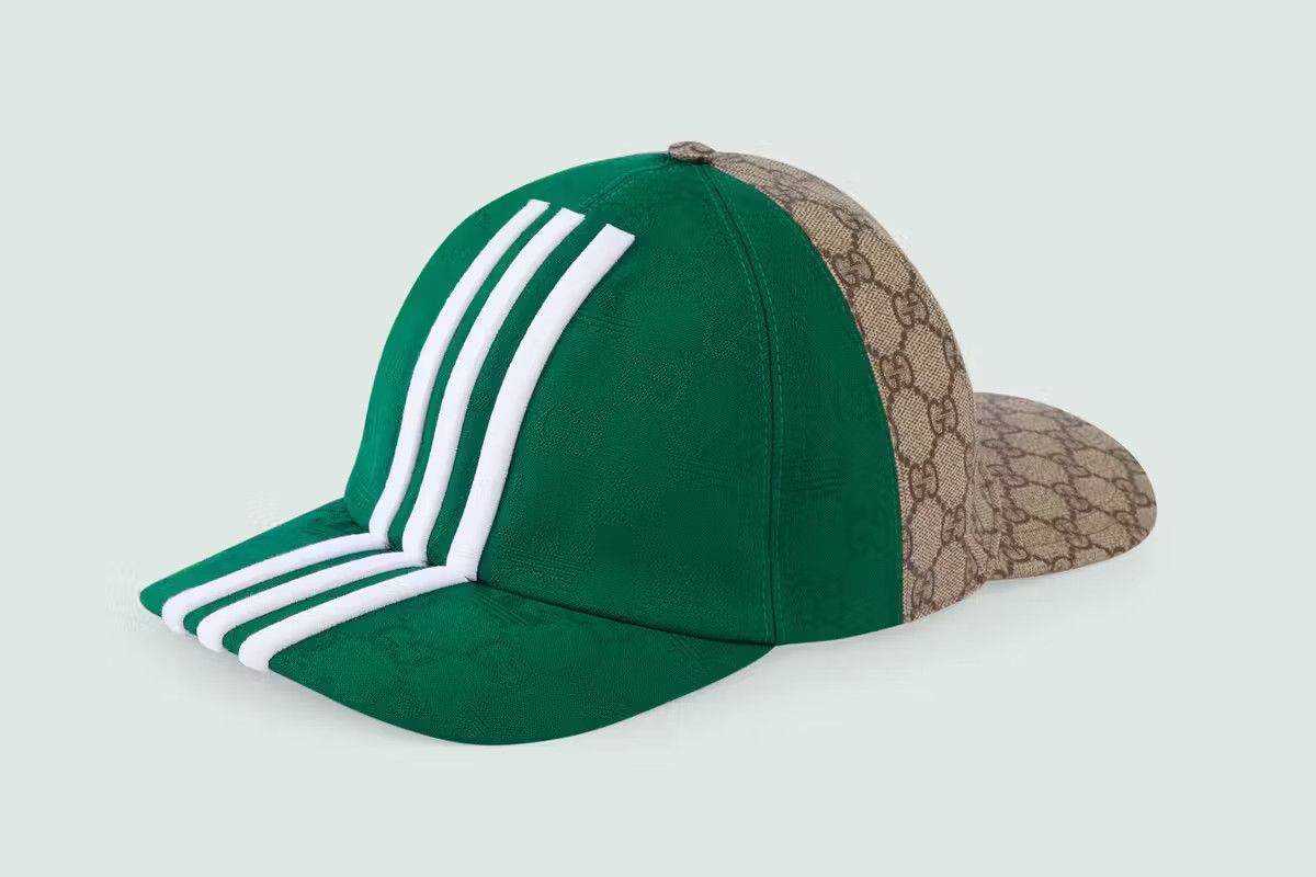 Gucci M - Gucci adidas Green Brown Double Sided Baseball Cap Hat Size ONE SIZE - 1 Thumbnail