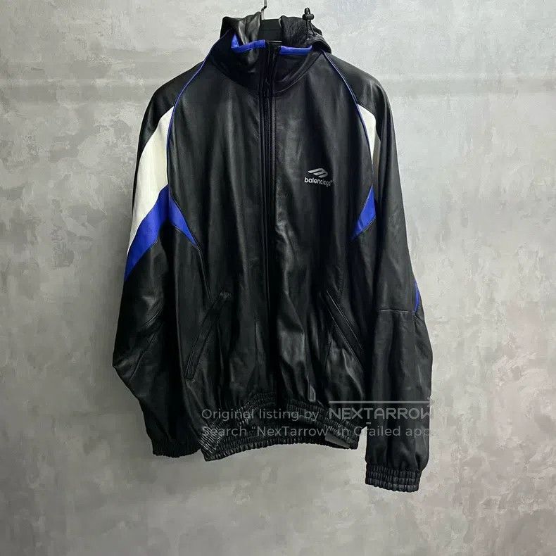 Balenciaga Balenciaga Color Blocked Lettering Logo Printed Hooded Lea Size US M / EU 48-50 / 2 - 1 Thumbnail